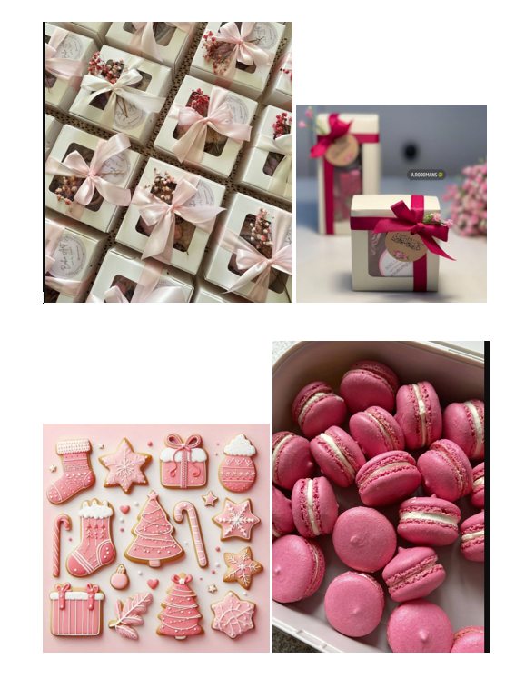 Busco 1,400 piezas, Cajas con moño rosa, galleta adentro y tarjeta