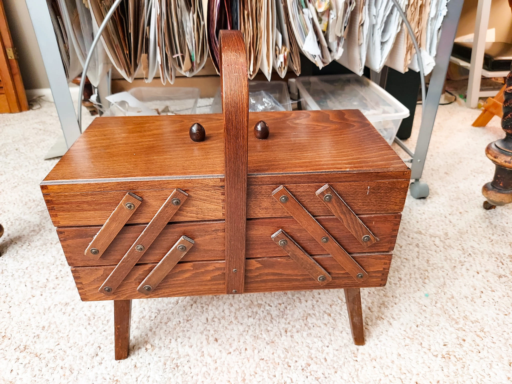 Using accordion sewing boxes for storage display picture 1