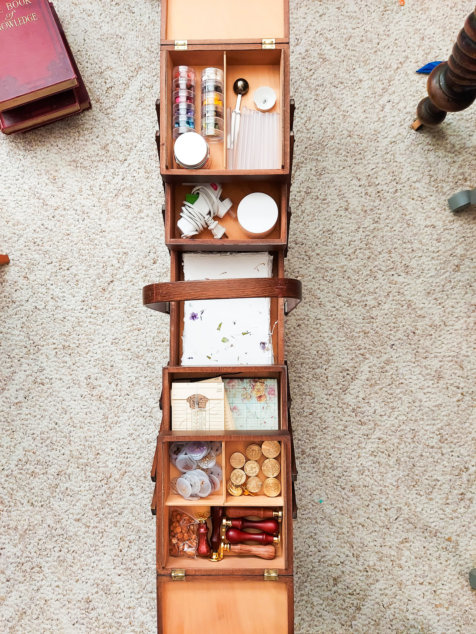 Using accordion sewing boxes for storage display picture 1