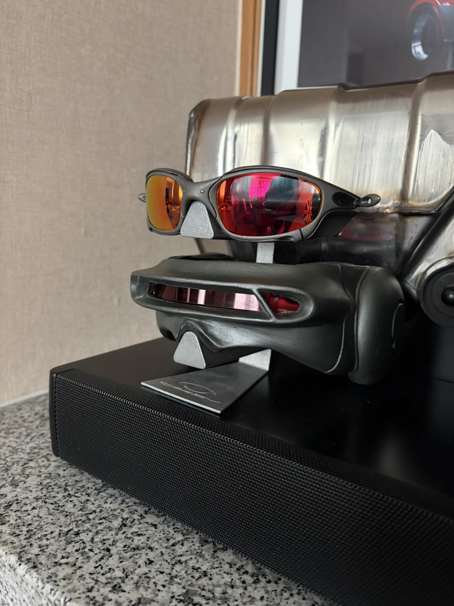 Metal-X Penny Cyclops Sunglasses Polarized Silver Iridium