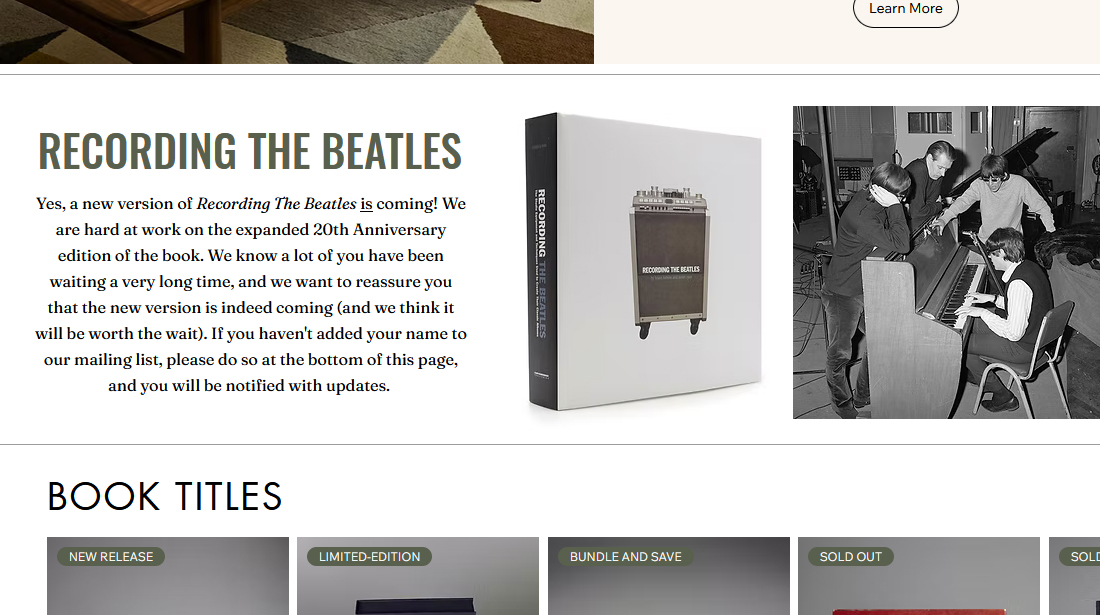 絶版本 RECORDING THE BEATLES DELUXE EDITION New edition of Recording The Beatles book announced