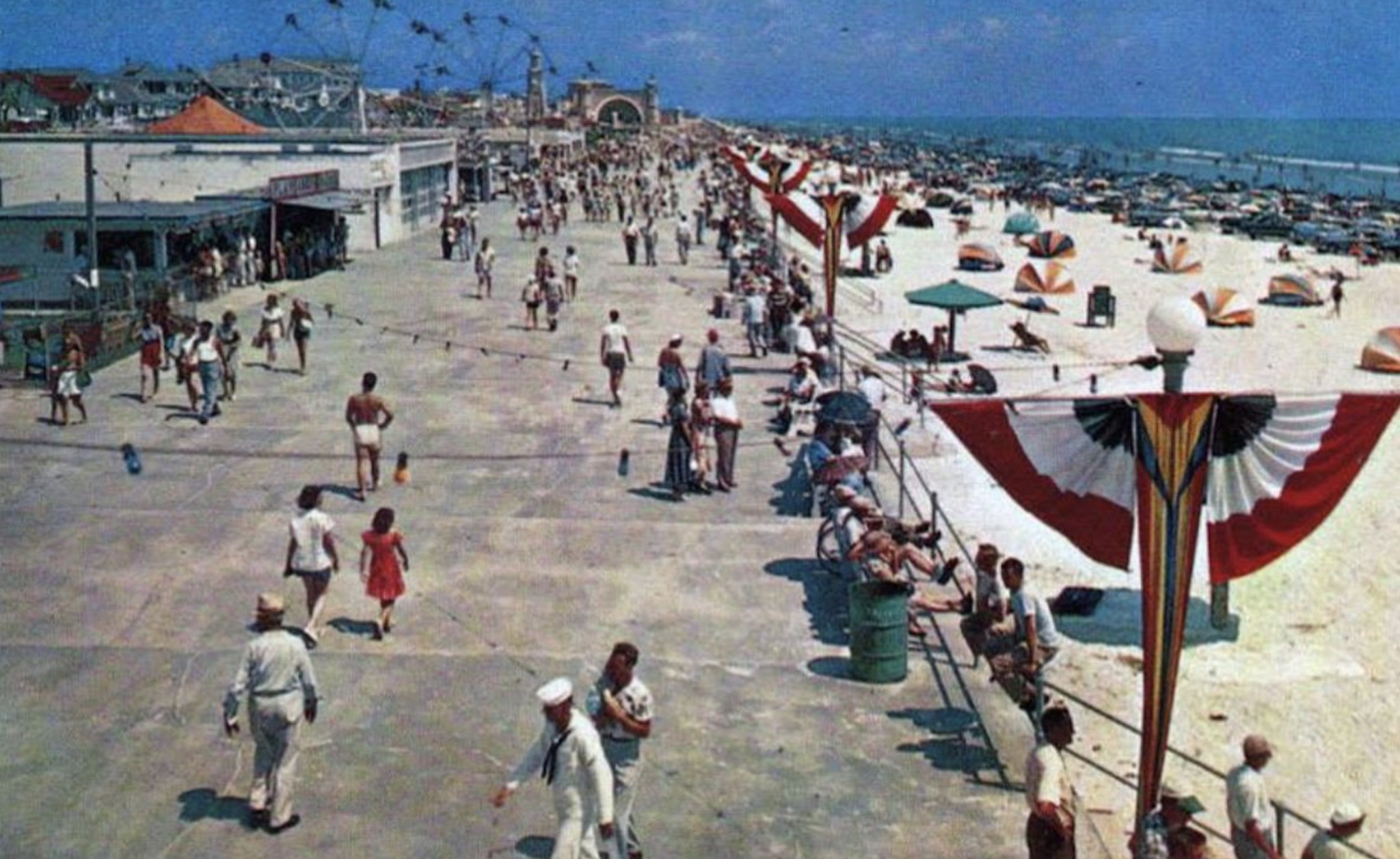 Fun on the Boardwalk and Beach at Jacksonville Beach, Florida