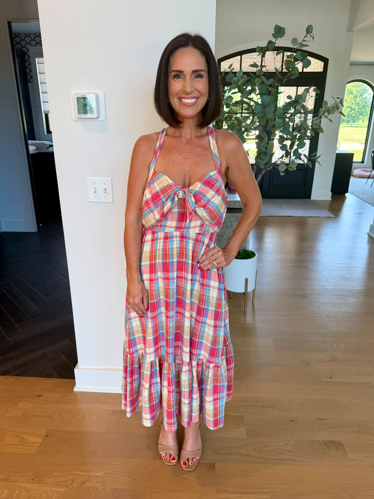light pink strapless dress Blush A-Line Wedding Guest Dress this playful dress boasts gold metallic halter neck gown George men's Long Sleeve Size:12.5 UK / 13.5 US