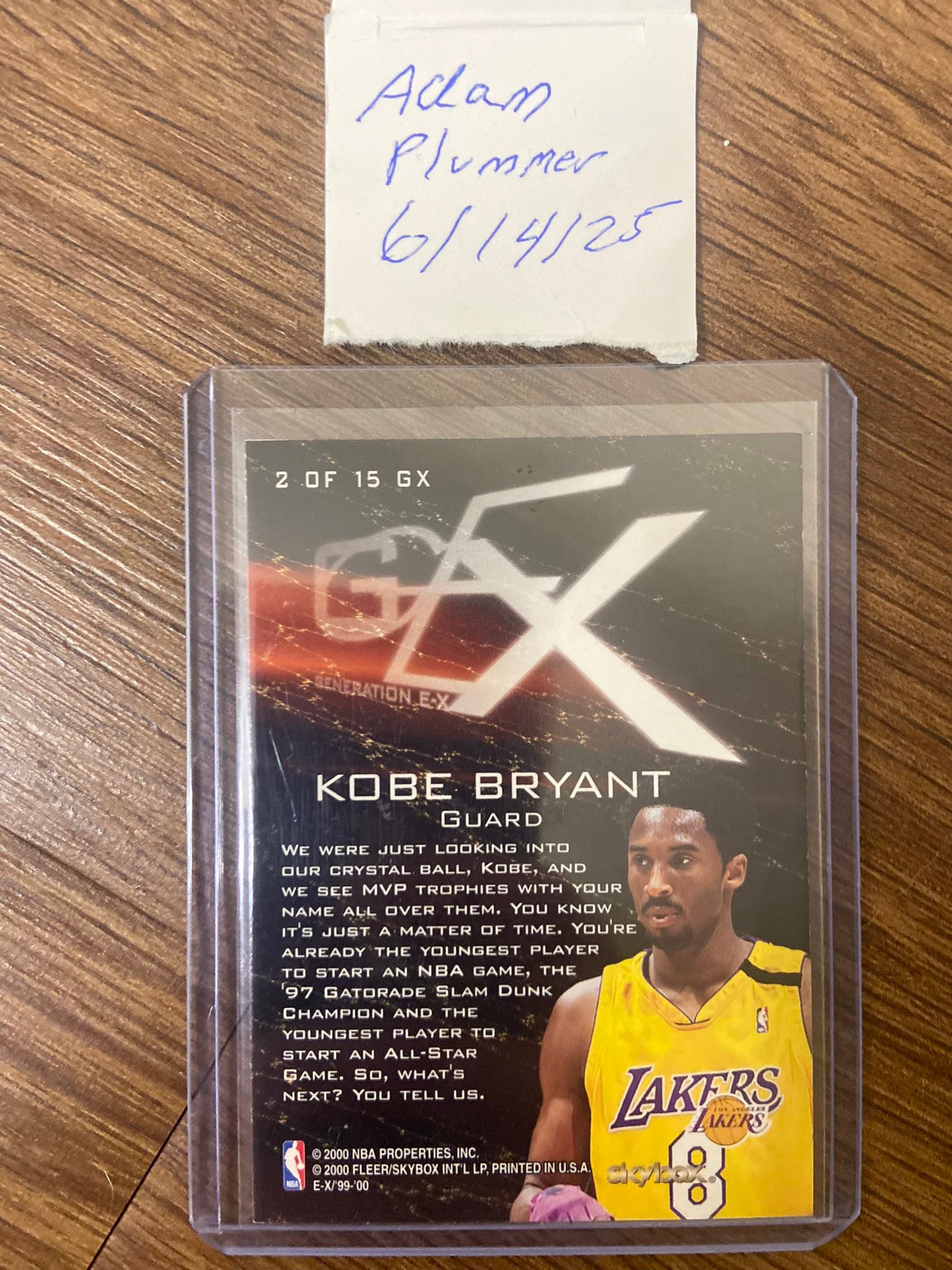 Lakers Hof card for sale