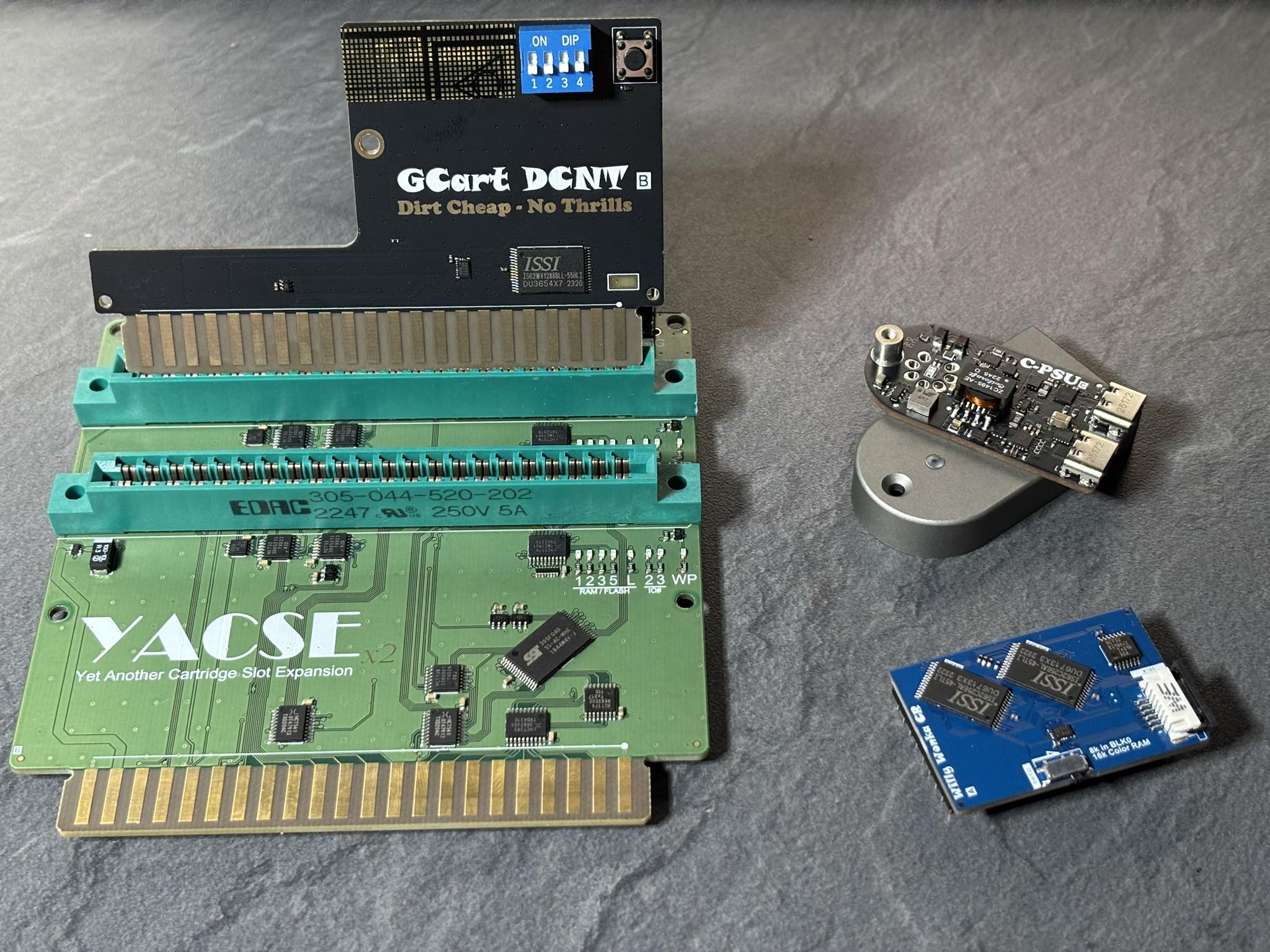 Building prototype boards. GCart DCNT - Really cheap memory