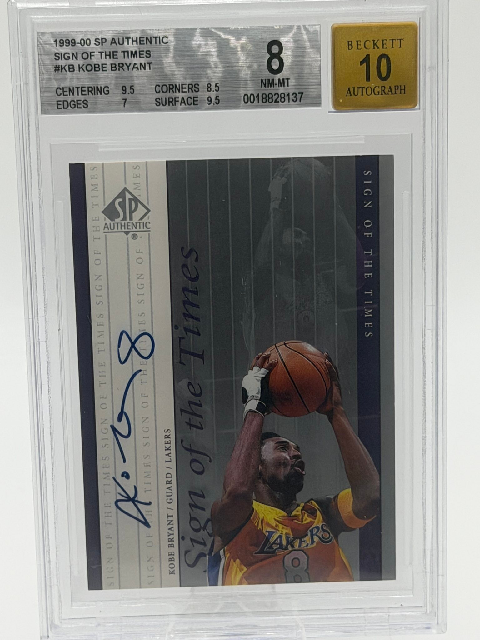 1999 Kobe Bryant auto card for sale