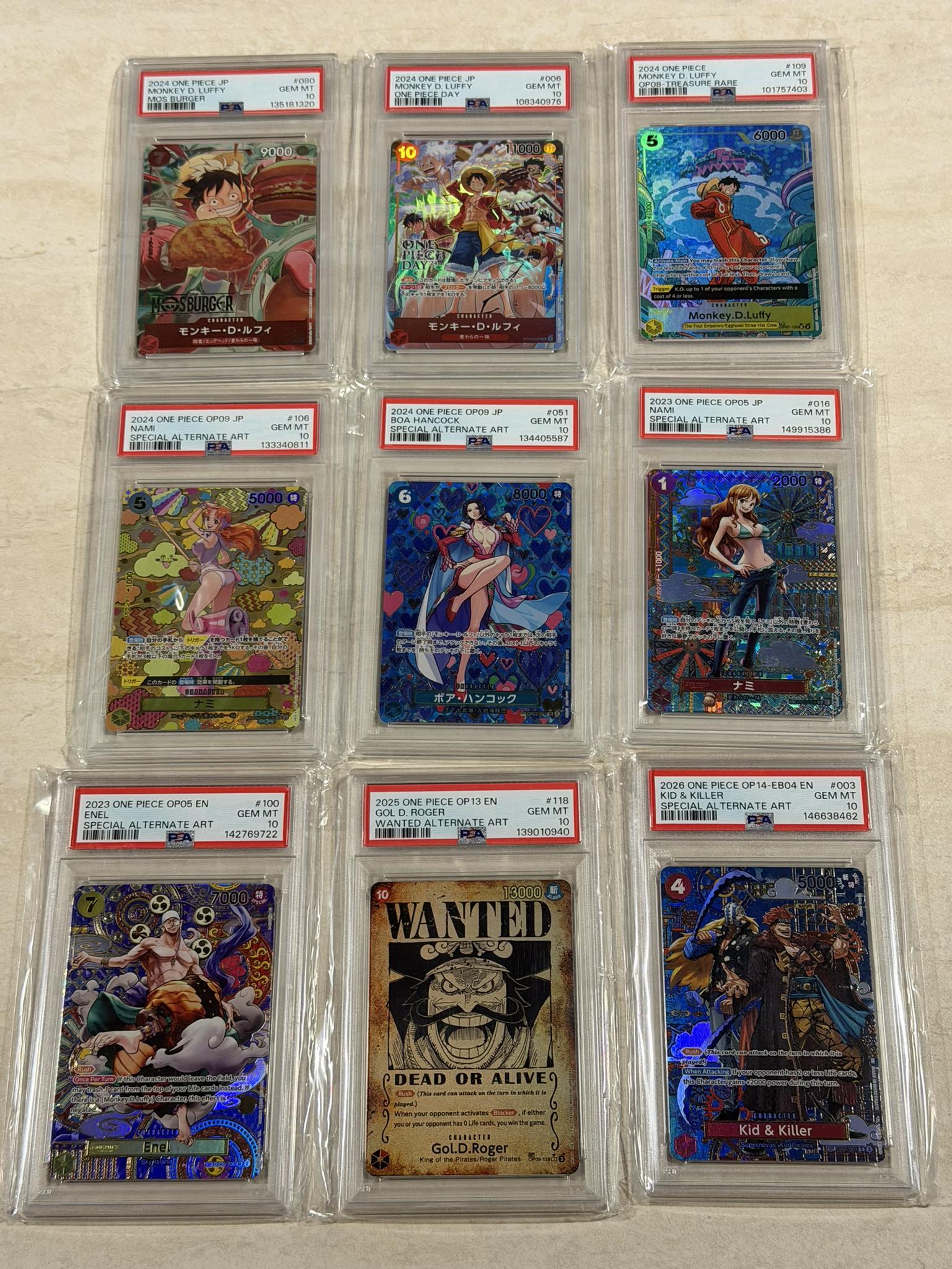 ア*ス様 One Piece 初版 #106 bgs9.8 One Piece PSA 10 cards available from akisukegood
