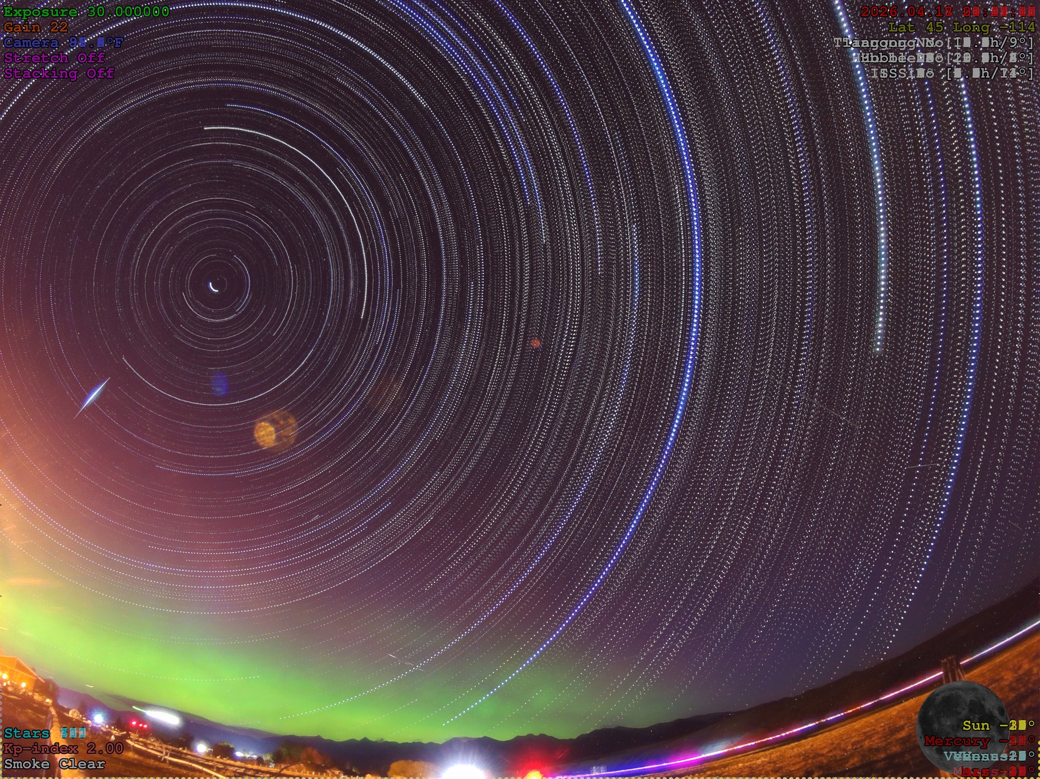 Aurora sighting south of Salmon, Idaho