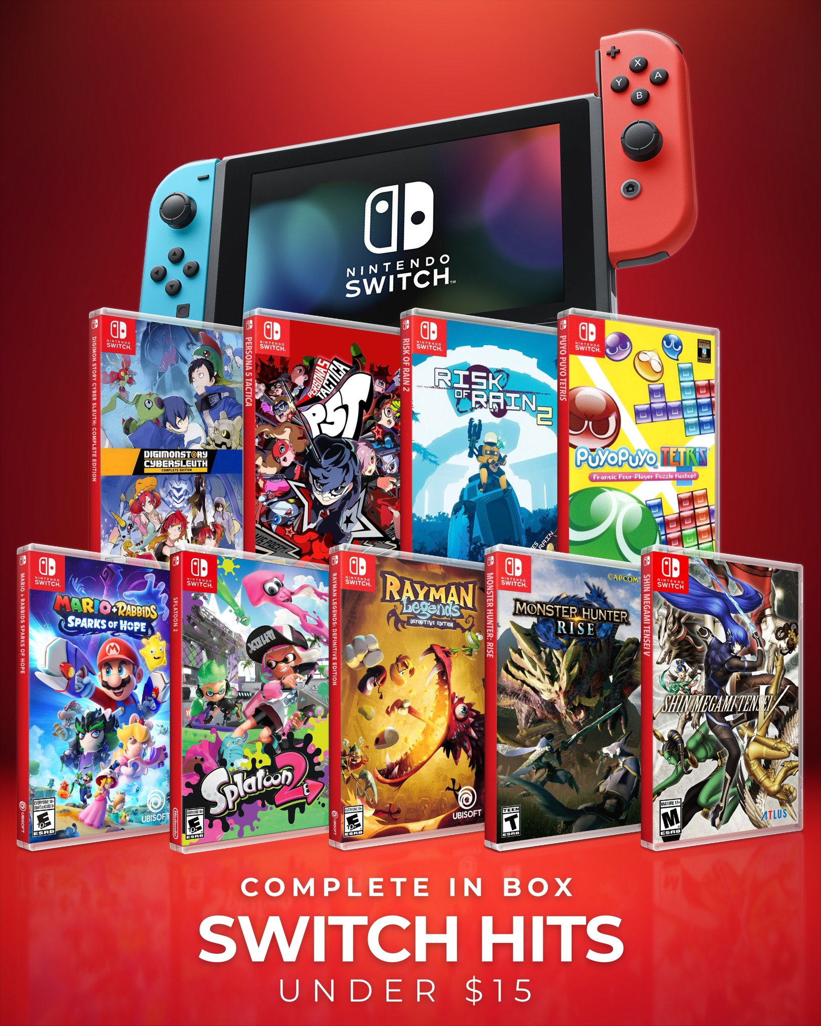 Nintendo switch games 5-40 euro 1 mäng Animal crossing Ring fit