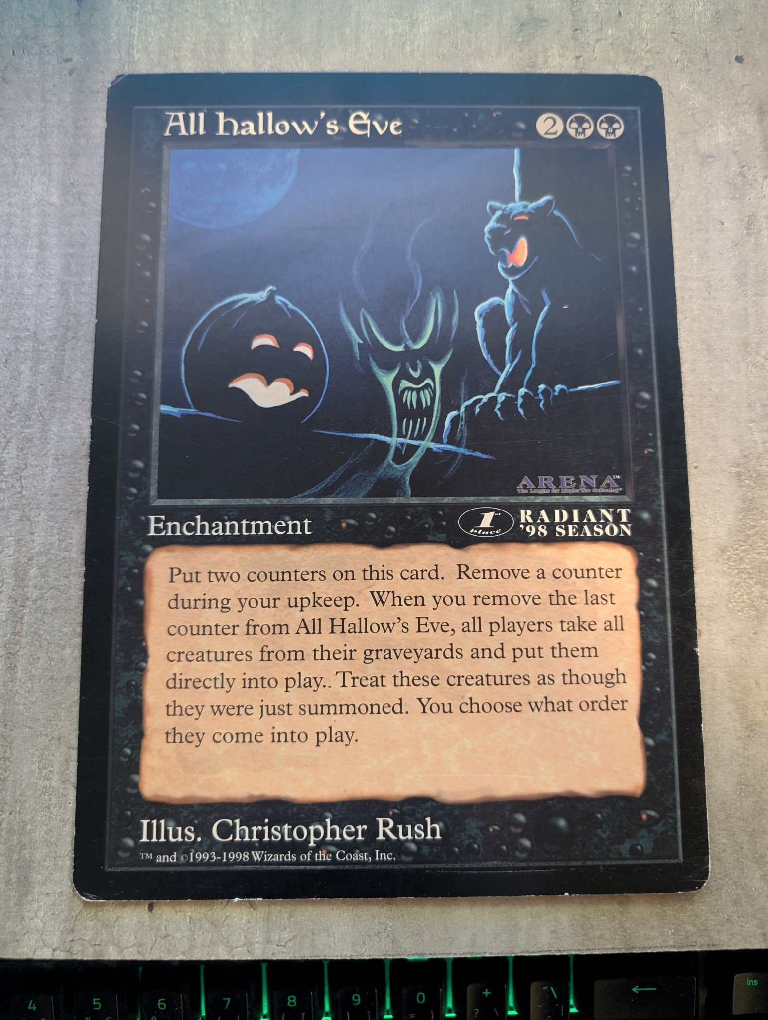 all hallows eve mtg card Hallow's put it into your graveyard and each player returns all creature cards from his or her graveyard to the battlefield. MTG All Hallows Eve: A