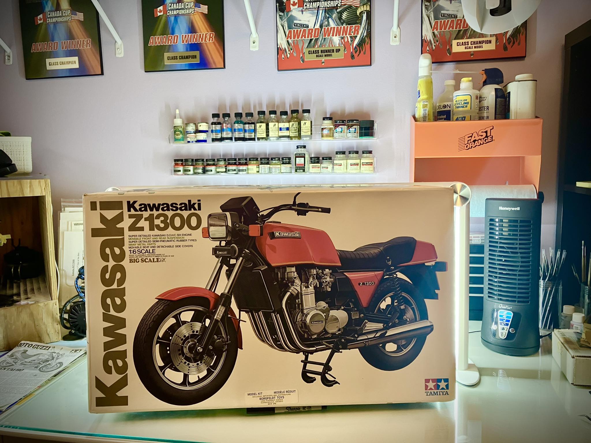 Tamiya 1/6 Kawasaki Z1300 model kit from Doug Crichton's collection