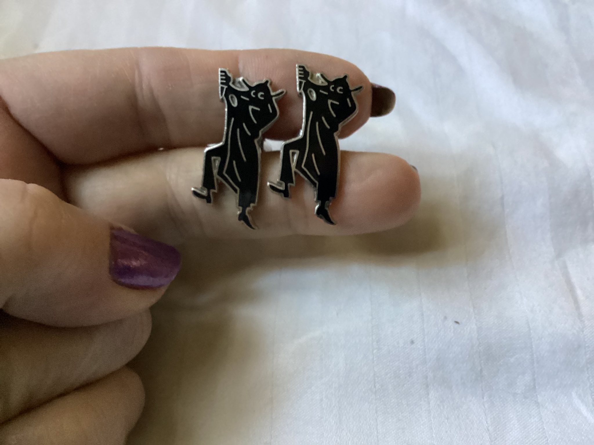 Boutons De Manchette Vintage P&K En Argent Sterling Et Onyx Noir - Occasion