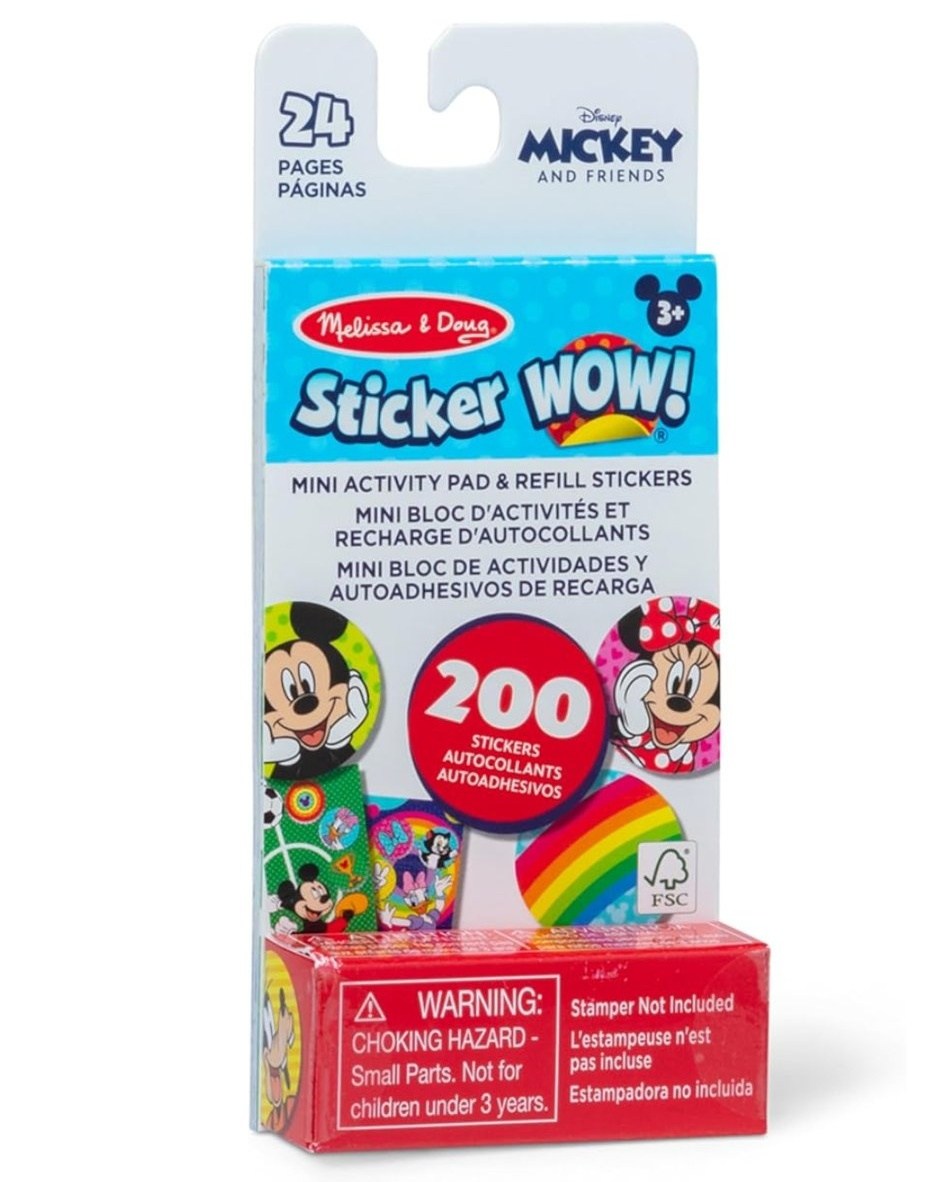 Melissa & Doug Sticker WOW – Recharge 200 Autocollants Dinosaures + Mini Bloc Activités – Dès 3 Ans