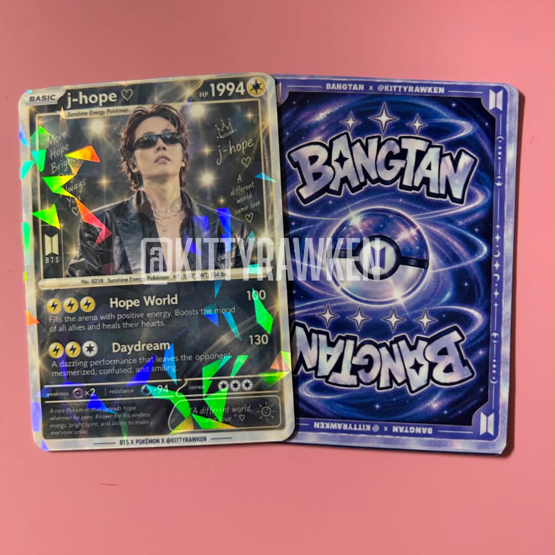 BTS merchandise cards available on Etsy shop StrandzNorbz