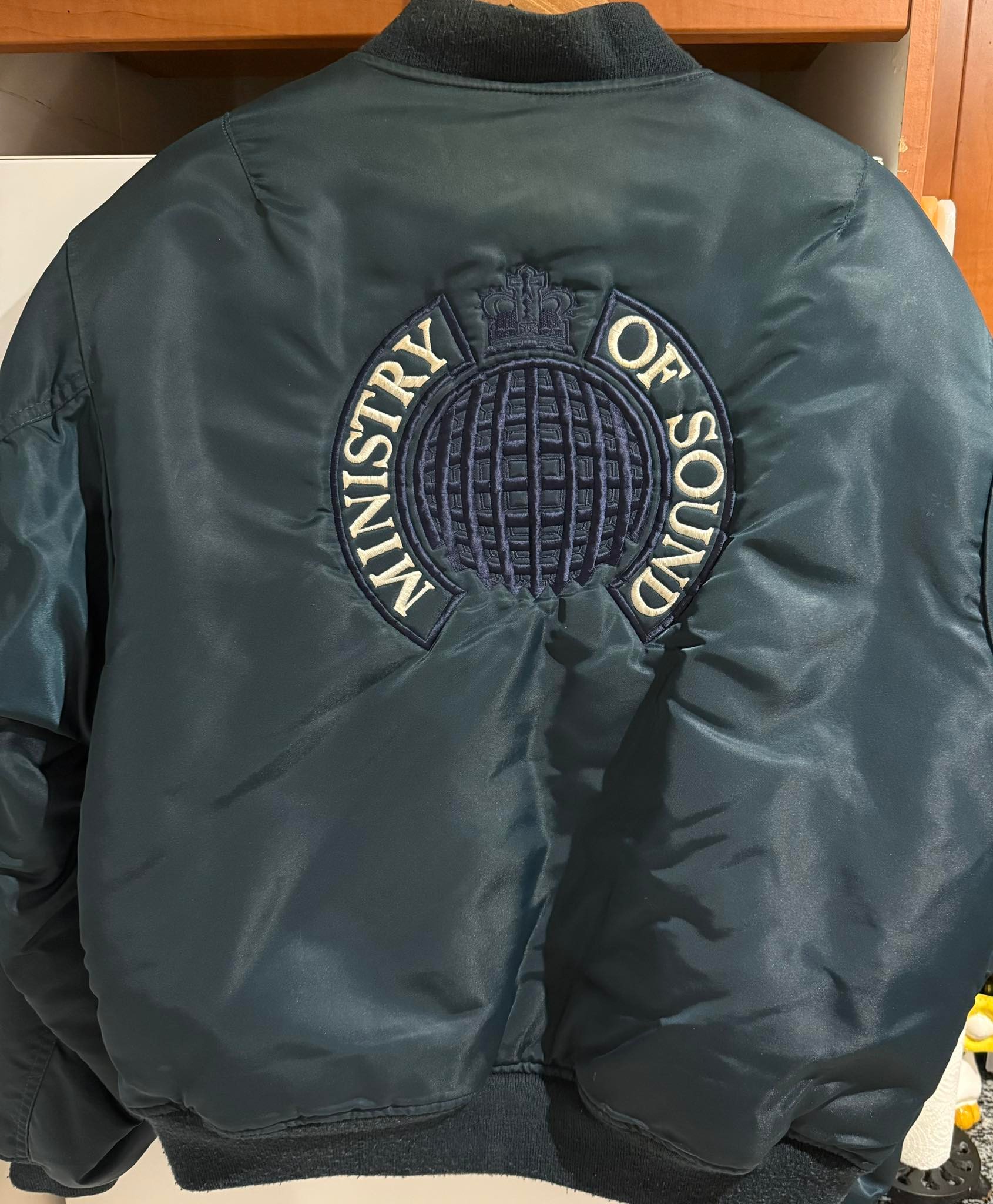 Original 90s Vintage MA-1 Ministry of Sound Bomber Jacket. Owned 