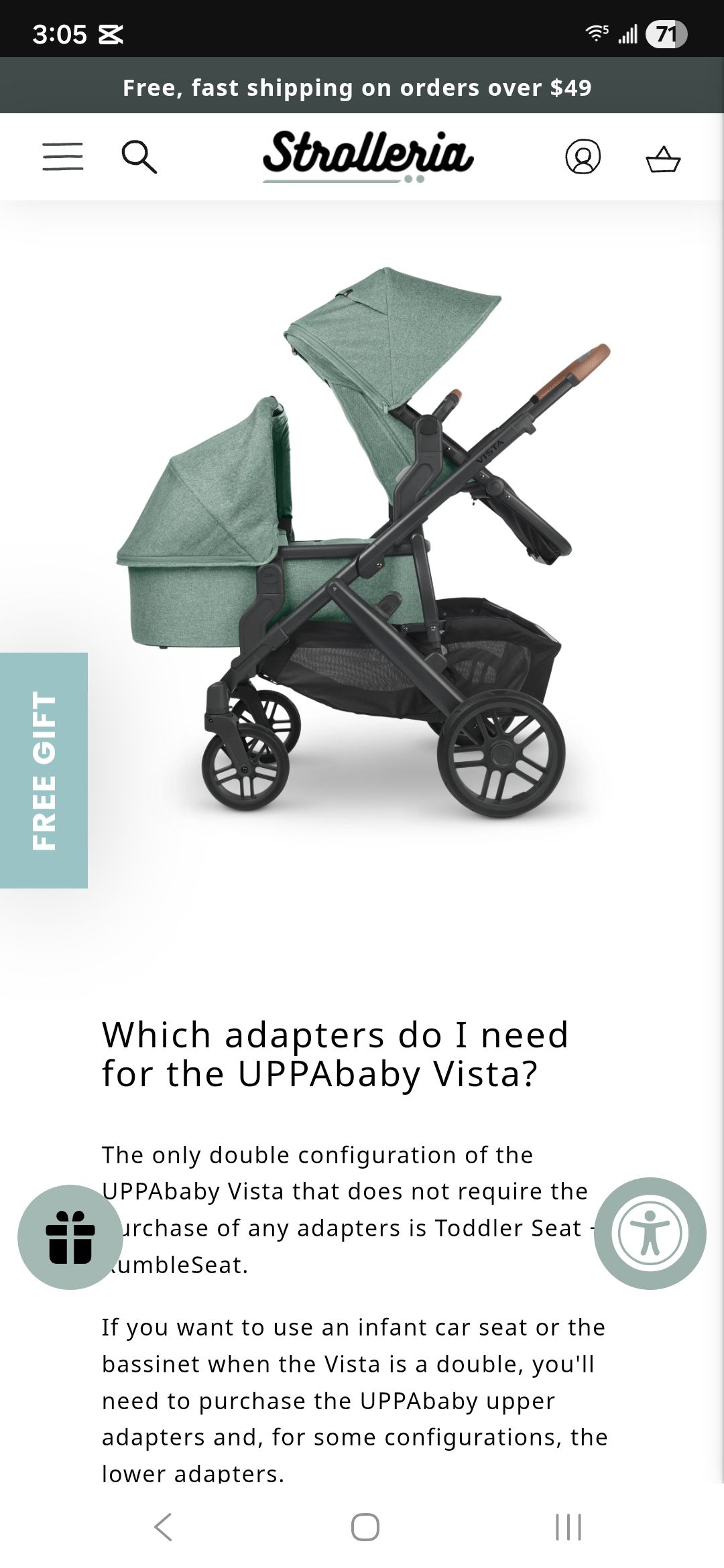 thule umbrella stroller Spring Compact Valentines Day Gifts for Boyfriend this Stroller comes with Stella McCartney Black Quilted Model:ATDG100HPT