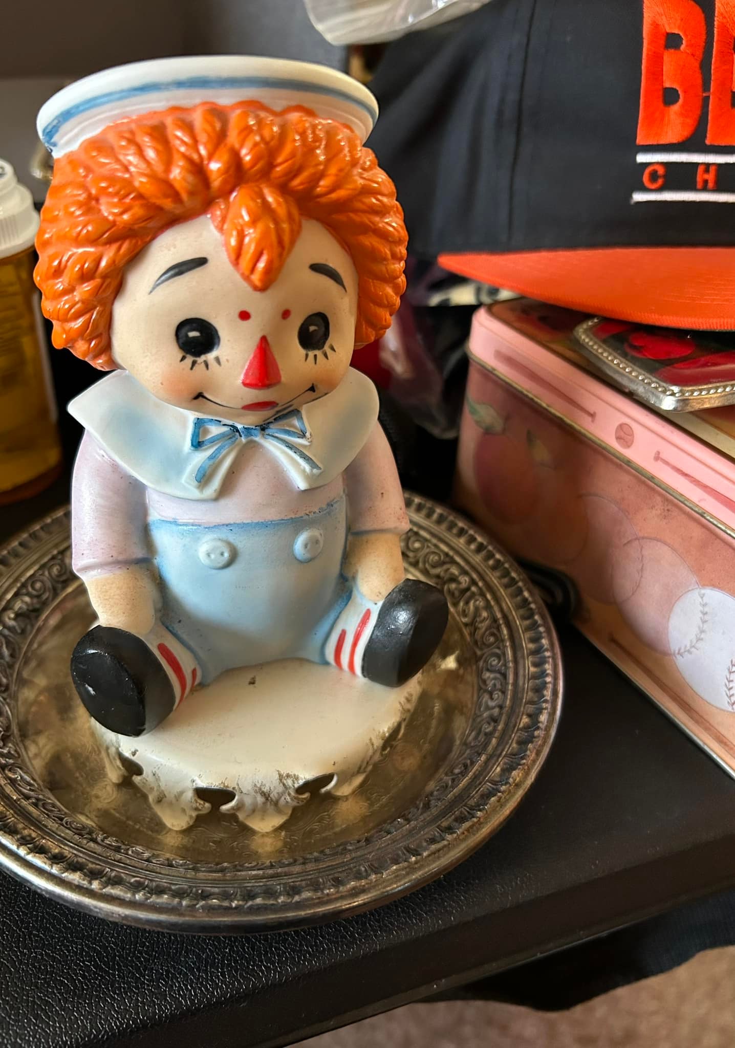 Vintage Raggedy Ann and Andy ceramic lamp find
