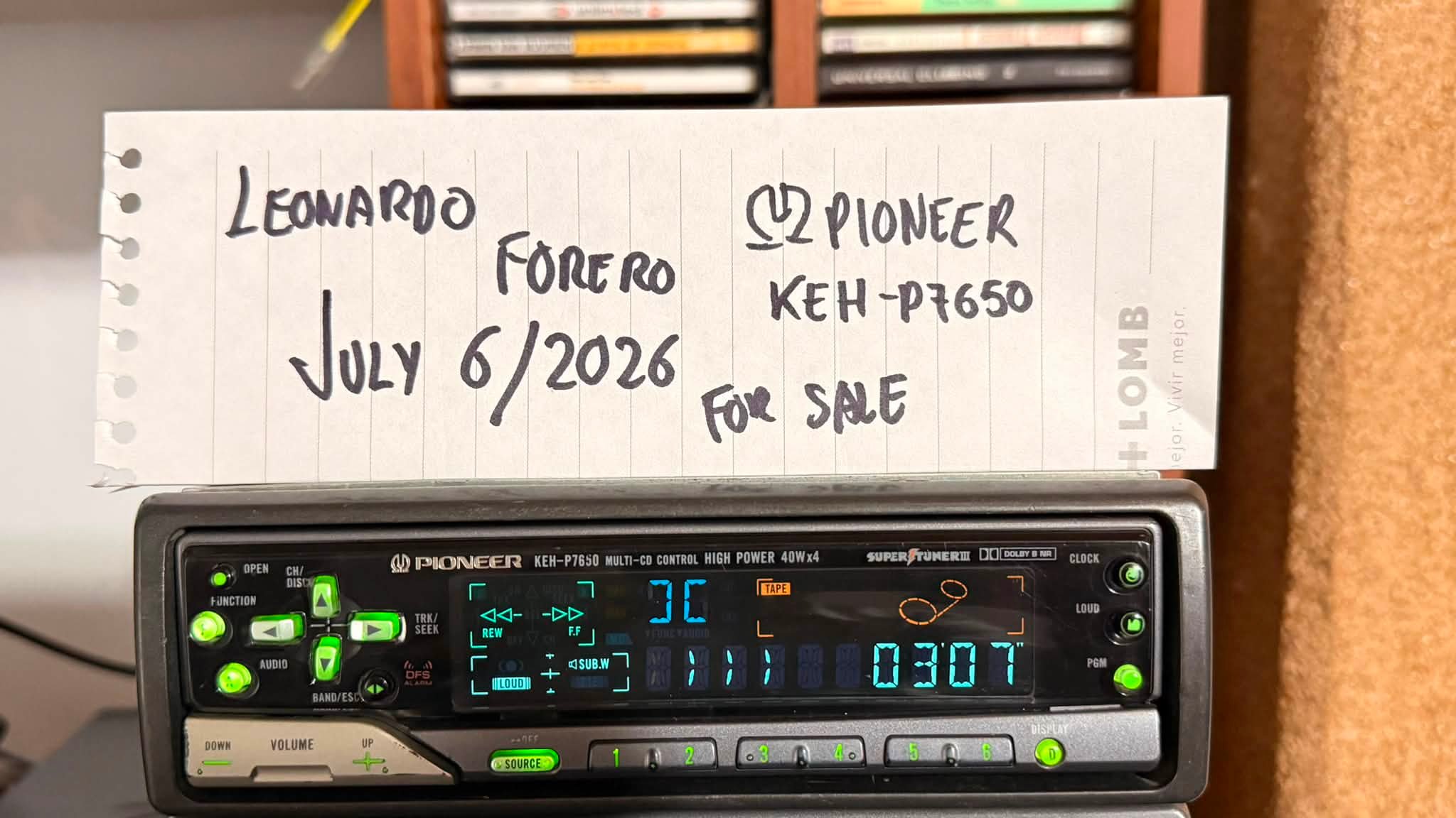Carrozzeria CDS-P555 level meter for sale with free Carrozzeria