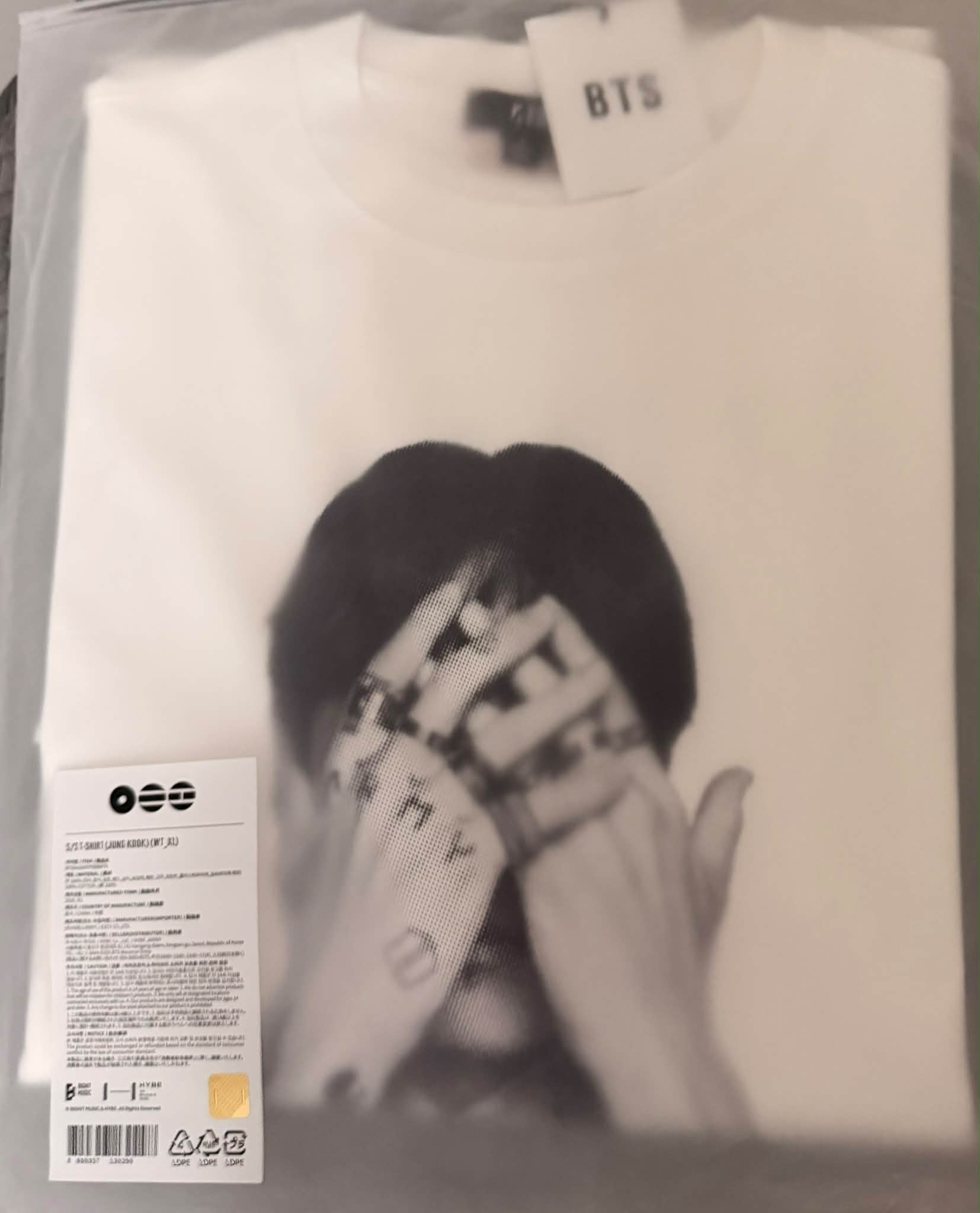 Brand new BTS Jungkook white t-shirt for sale in XL