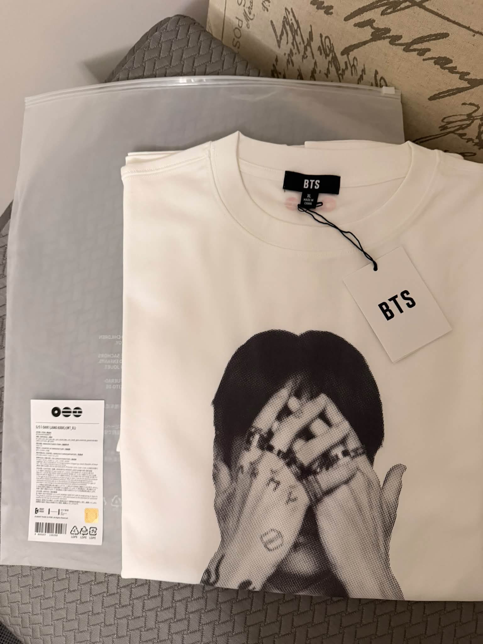 Brand new BTS Jungkook white t-shirt for sale in XL