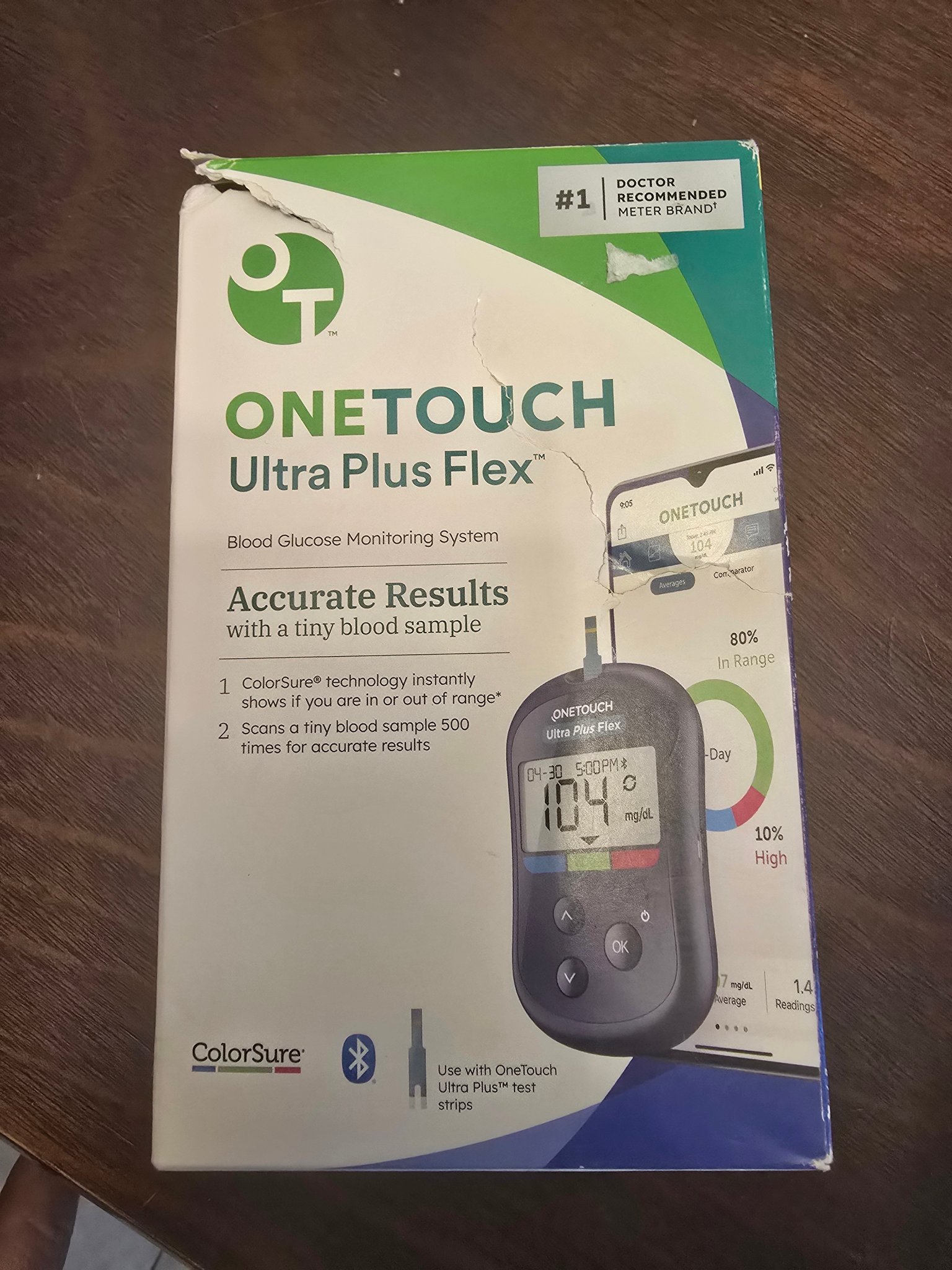 OneTouch Ultra Plus Flex Meter Blood Glucose Monitoring System | Wireless Bluetooth Smartphone Compatible 2 thumbnail image