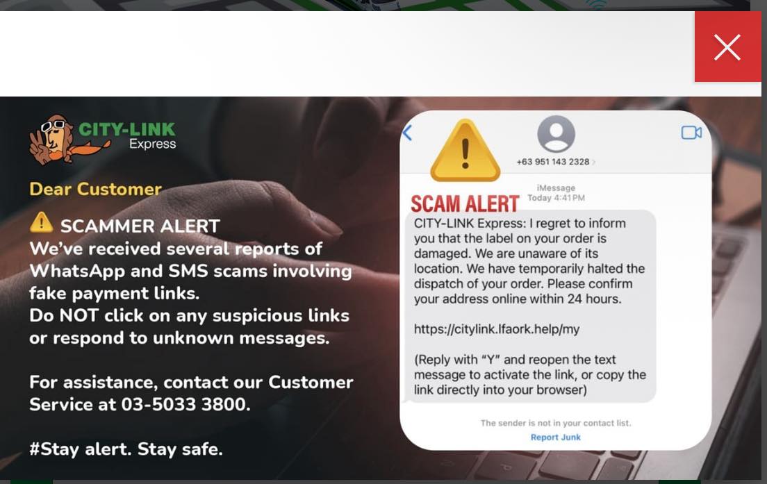Scammers & Dangers in Malaysia | Citylink have scam. | Facebook