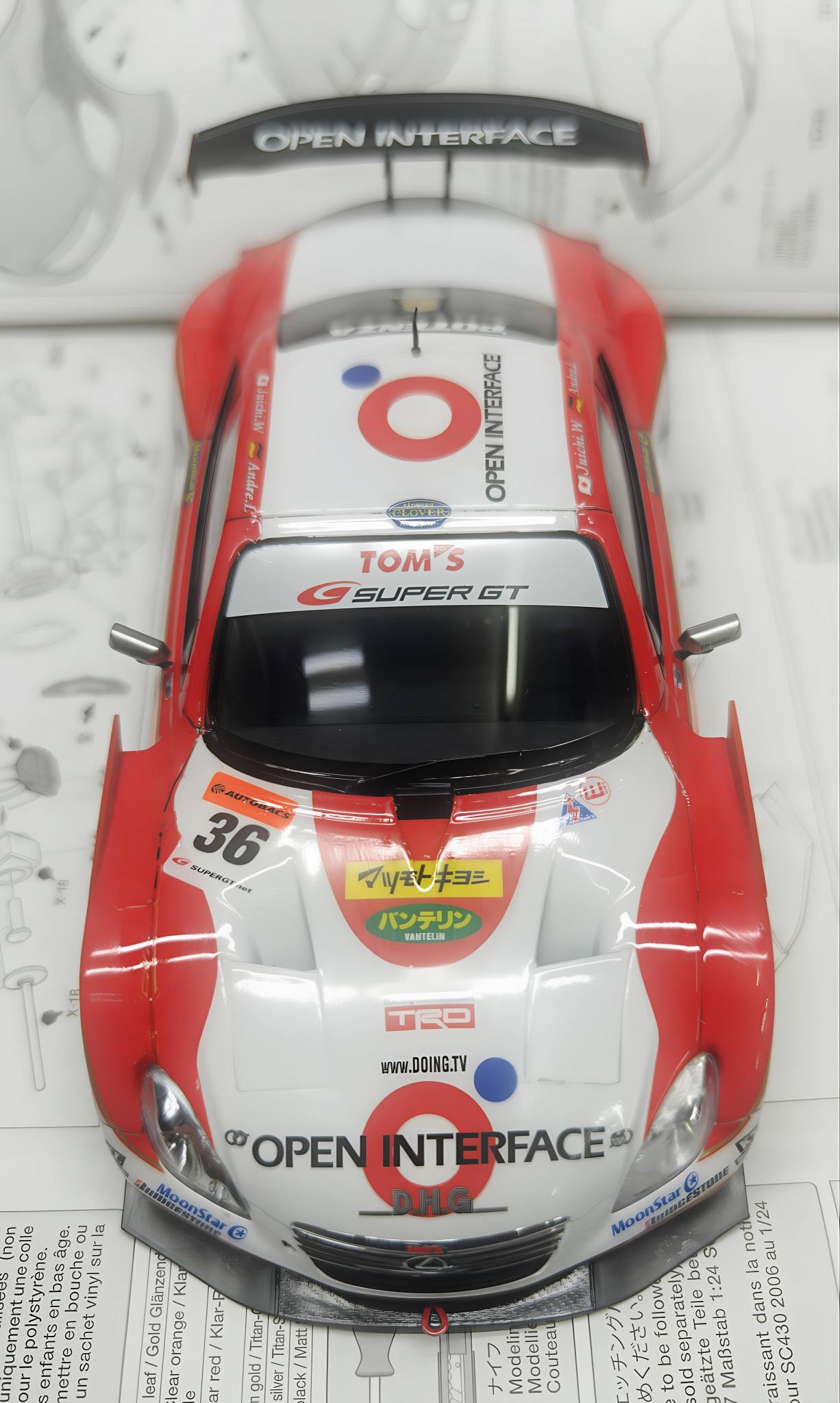 京商ミニッツボディ TOM'S SC430 2006 テストカー② OPEN INTERFACE