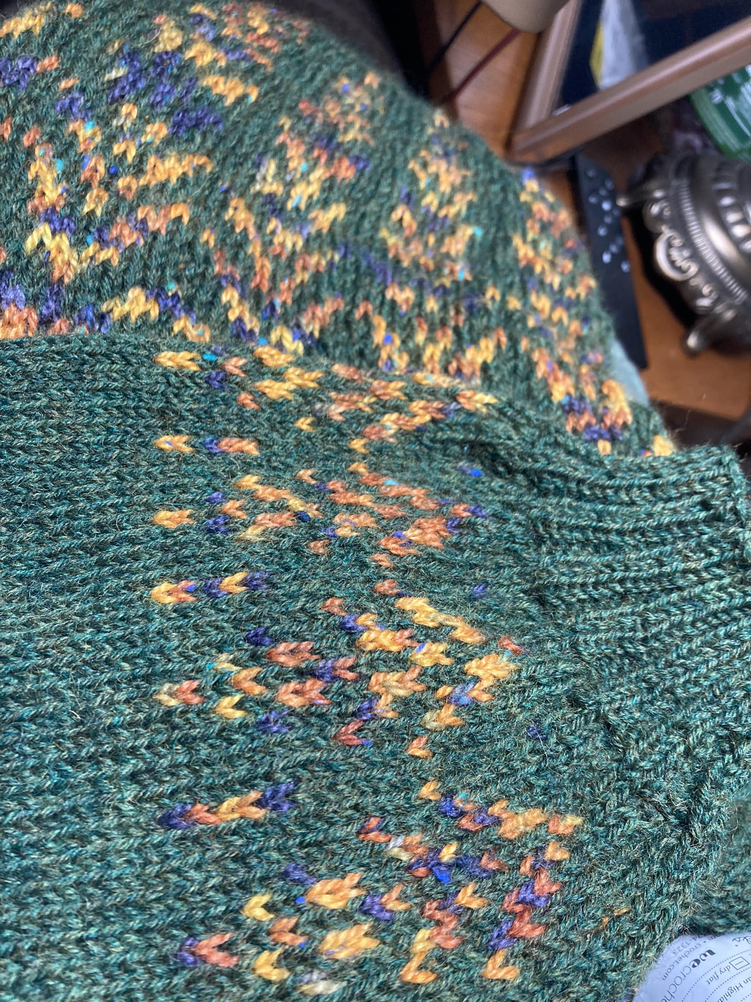 Finished knitting a Nordic mix sweater
