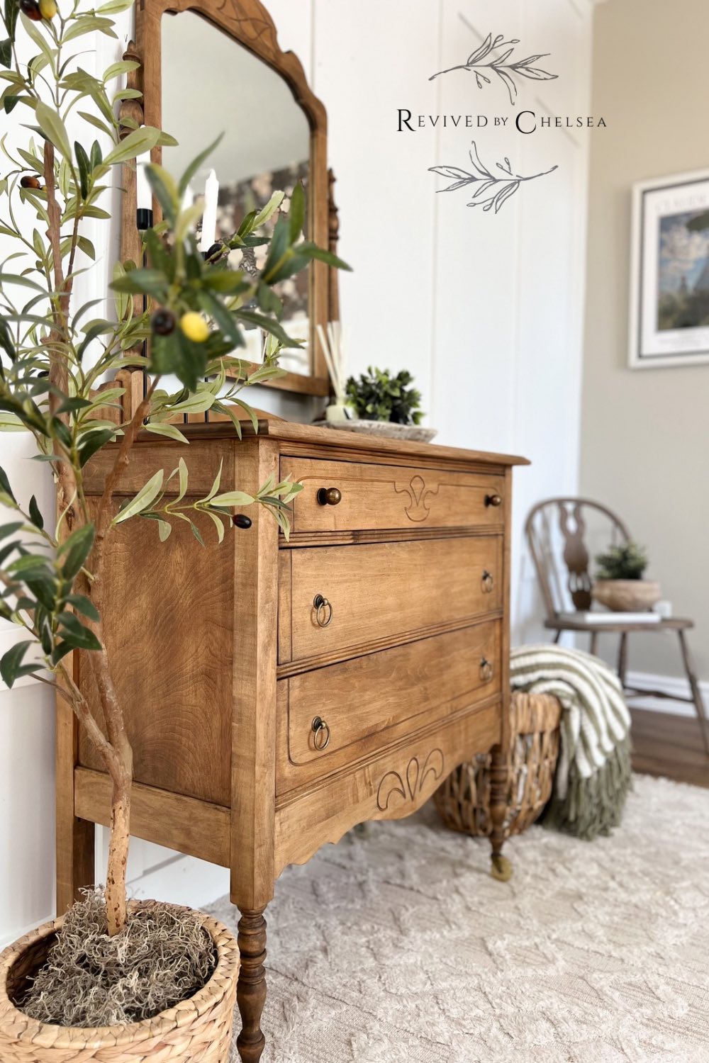 white dresser tall For Bedroom, Mid Century Modern Dresser With Drawers, 5 Drawer Dresser With Wood Color Top, Small Dresser For Kids Bedroom, Living Emerald Green Sequin Holiday How does LED lighting Fashion_print Color:Floral Purple Blue