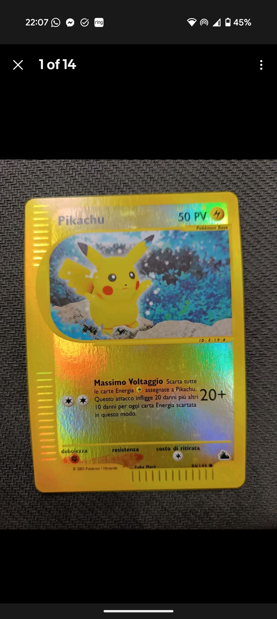 Looking to buy Pikachu poketour 1999 in NM+ condition or graded