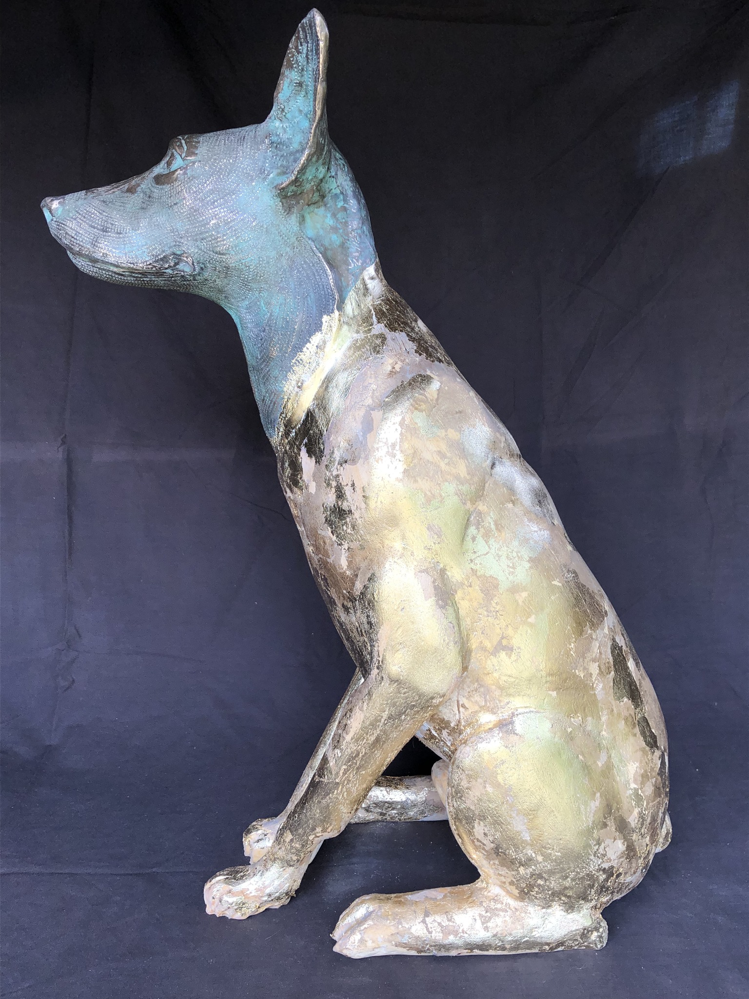 GREYHOUND DOG sculpture, c 1940, attributed to KARL HAGENAUER 
