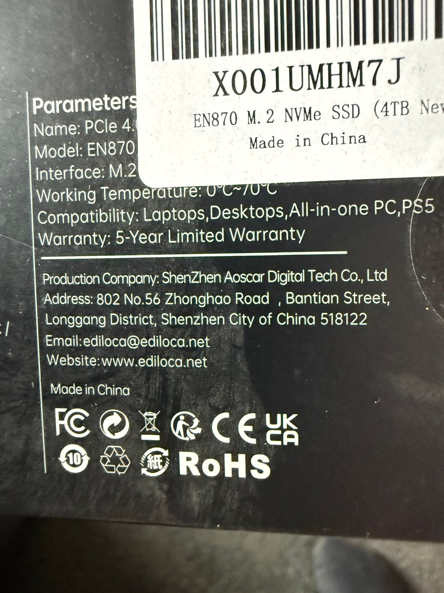 Ediloca 4TB NVMe SSD review and initial impressions