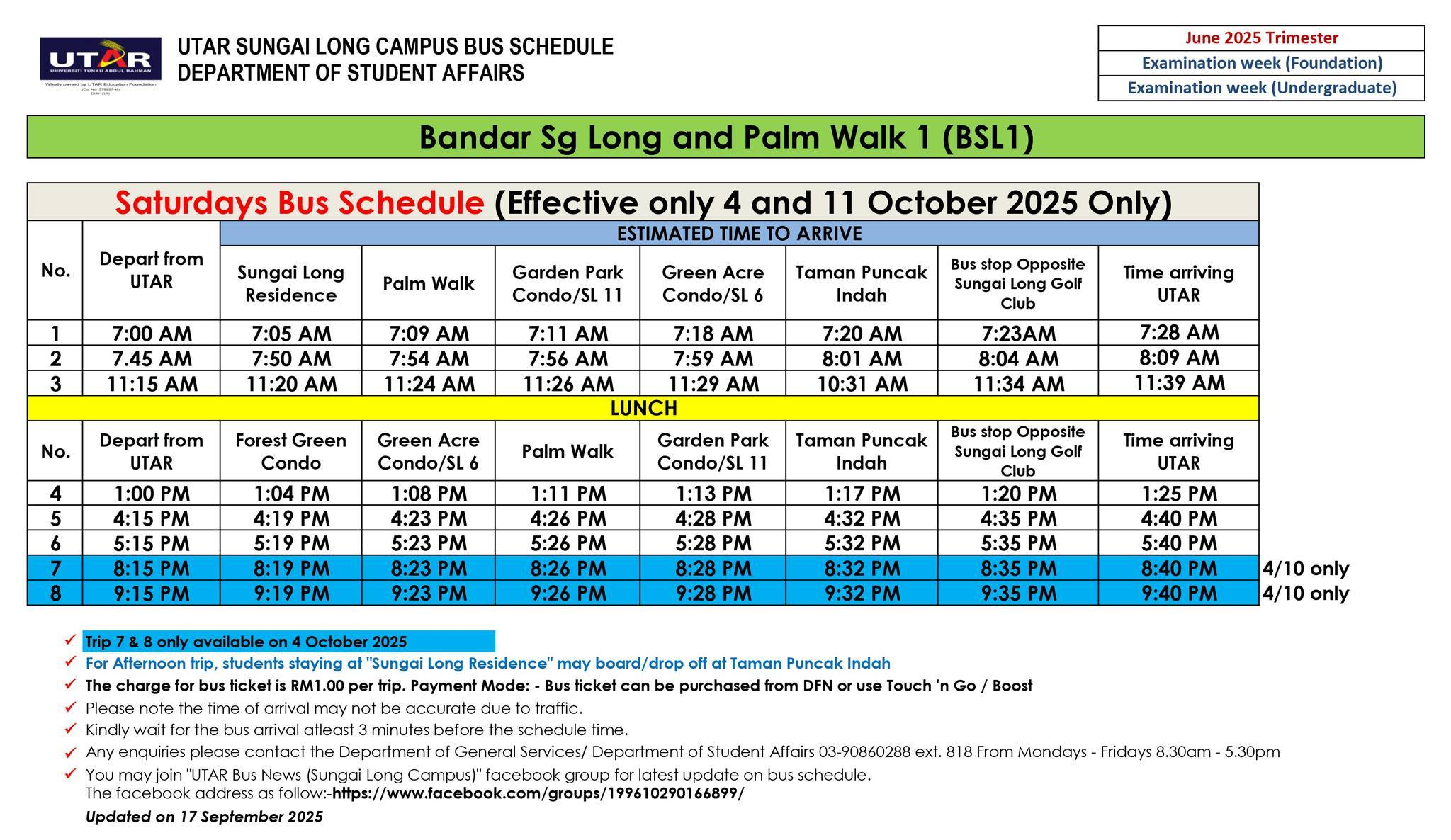 UTAR Bus News (Sungai Long Campus) | Facebook