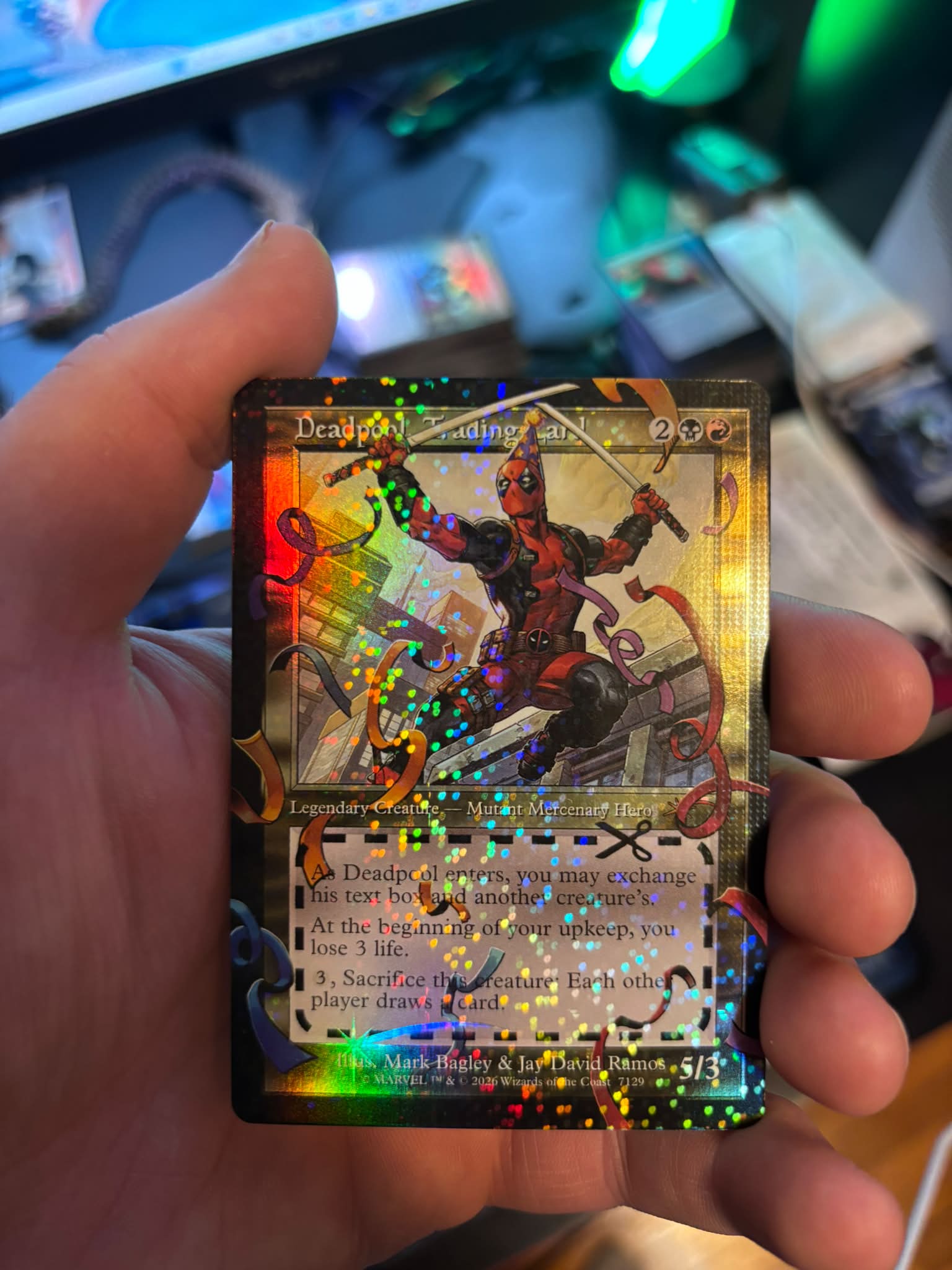 Rare Deadpool party foil card pulled