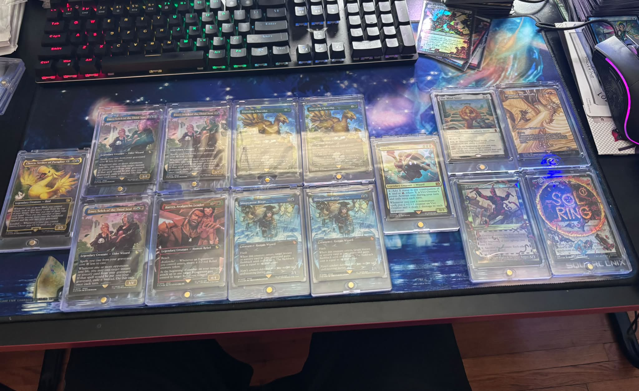 I finally have them all All 20 chocobo track foil cards