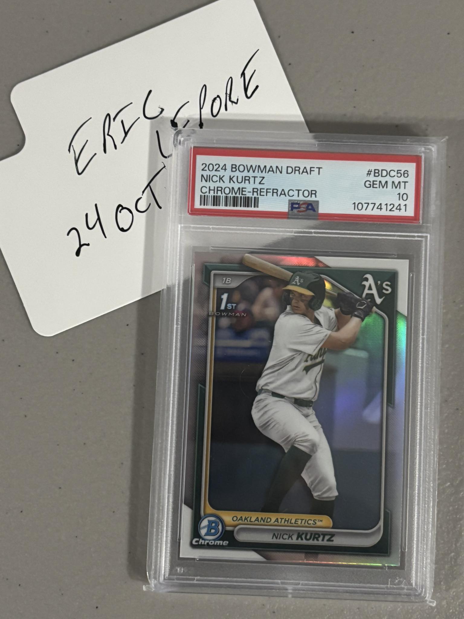 ??NICK KURTZ PSA 10 Bowman 1st Refractor??