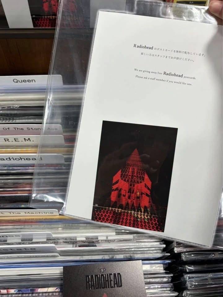 Radiohead-themed postcards hint at new news spotted in Japan