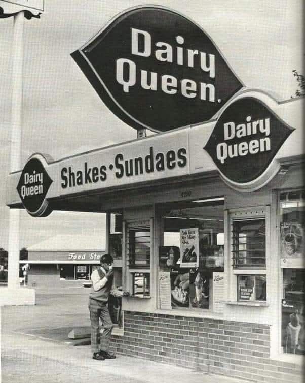 Dairy Queen during the 70s! An ad for the Mr. Misty Kiss can be