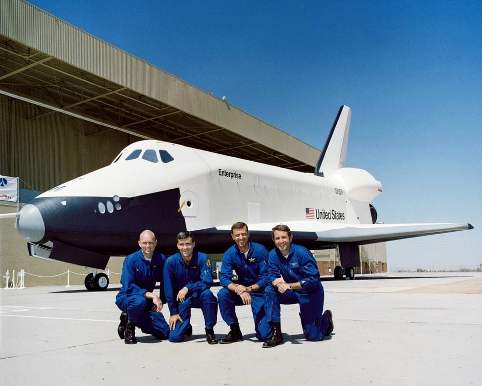 1978 NASA photo of OFT-1 crew