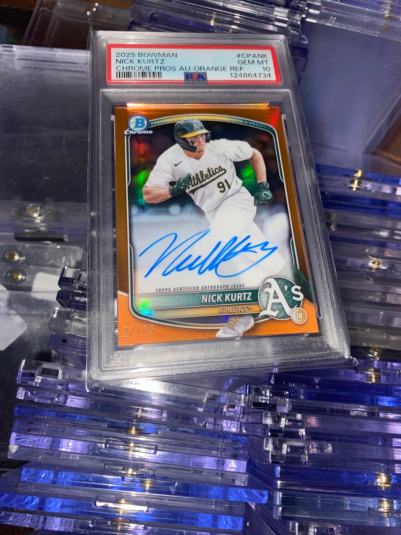 Selling 2025 Bowman Chrome prospect auto card
