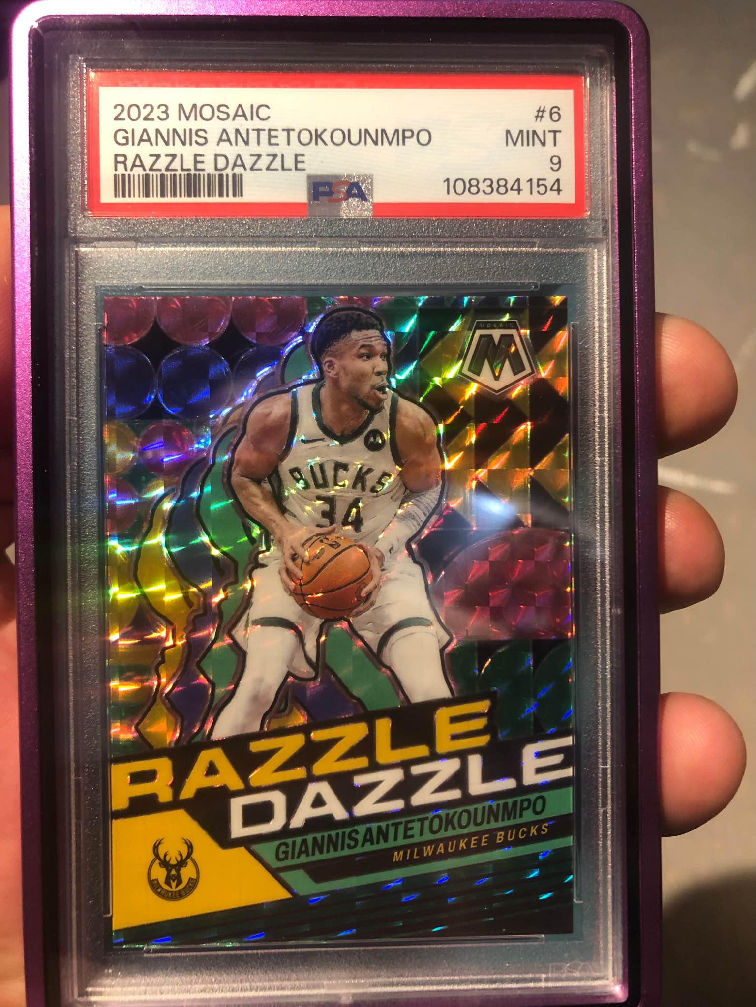 2023 Mosiac Razzle Dazzle Case Hit SSP Rare? Giannis 