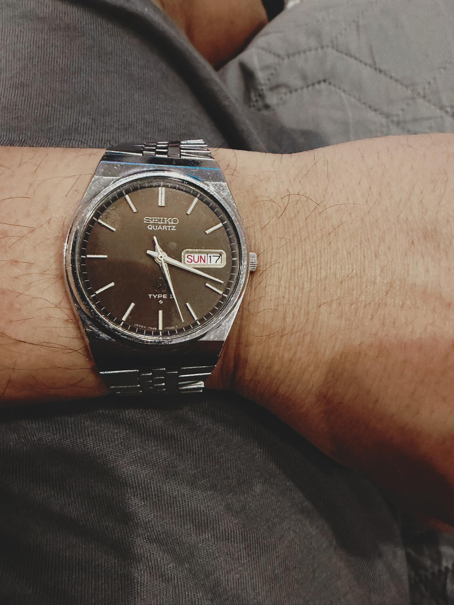 1977 seiko type ii chocolate dial watch