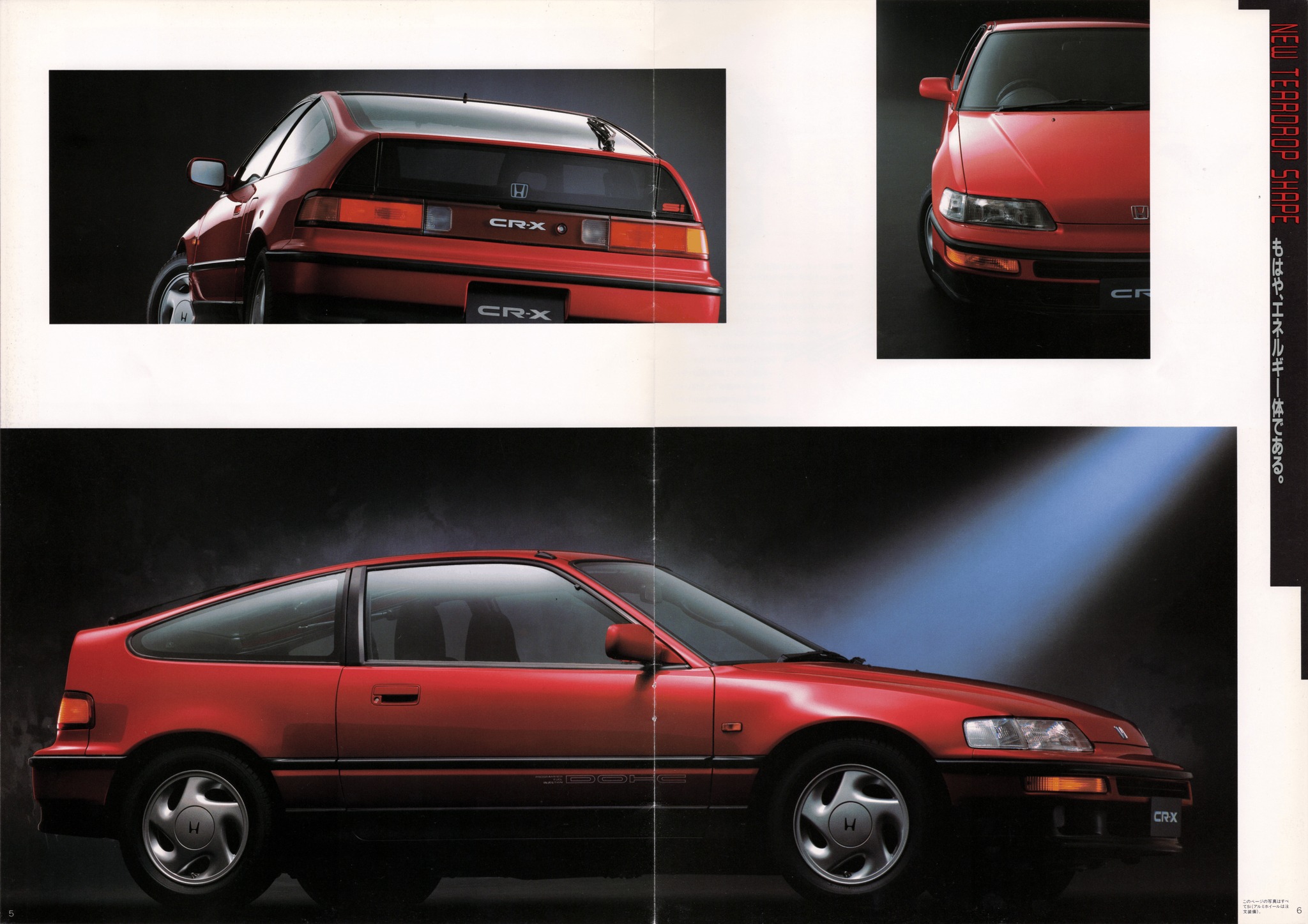 1990 Honda CR-X Brochure. Japan, 9-1989. 90CX-K-910Ⓝ 平成2年