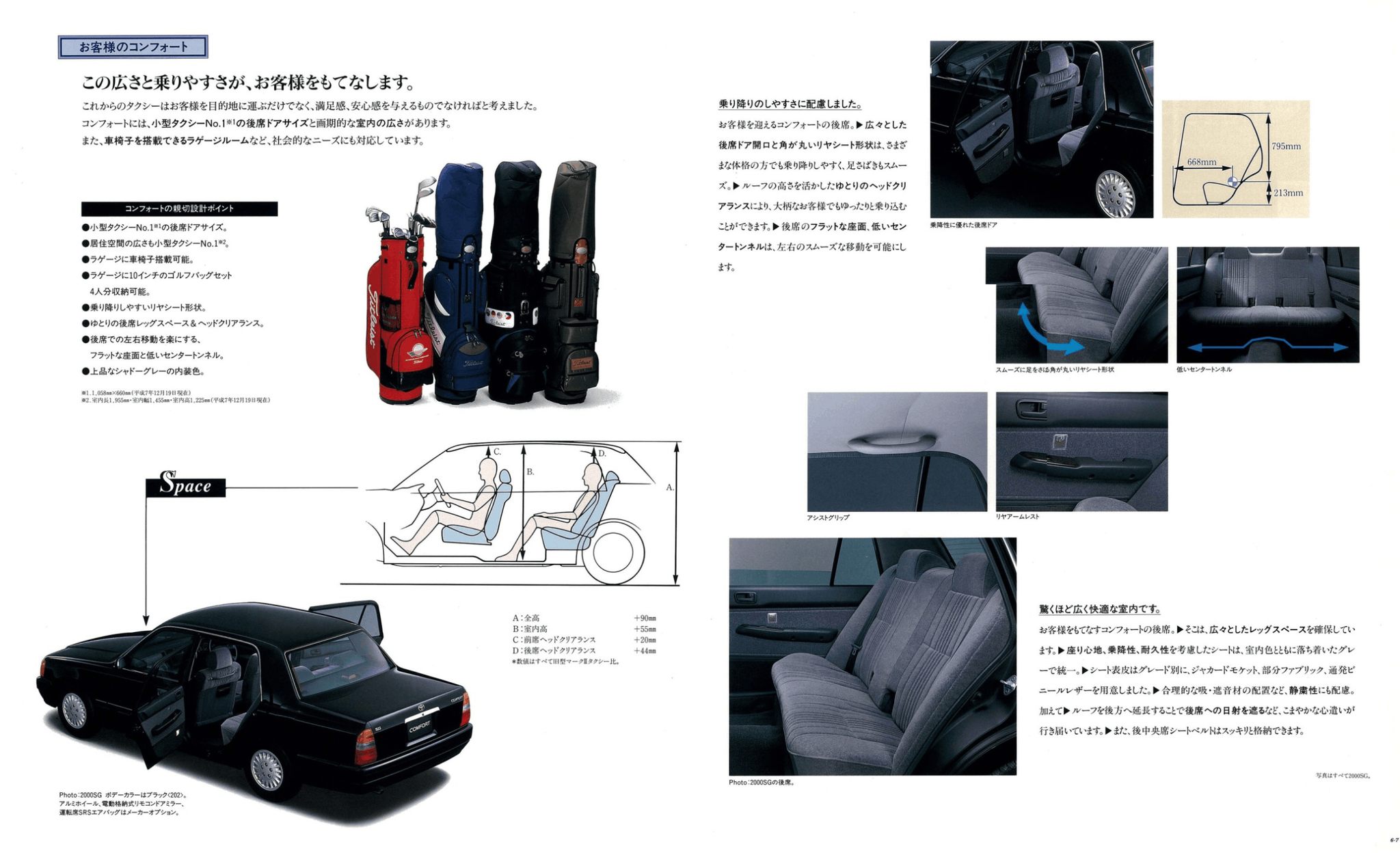 Heikki - 6-7. 1996 Toyota (Crown) Comfort Brochure. Japan, 12-1995
