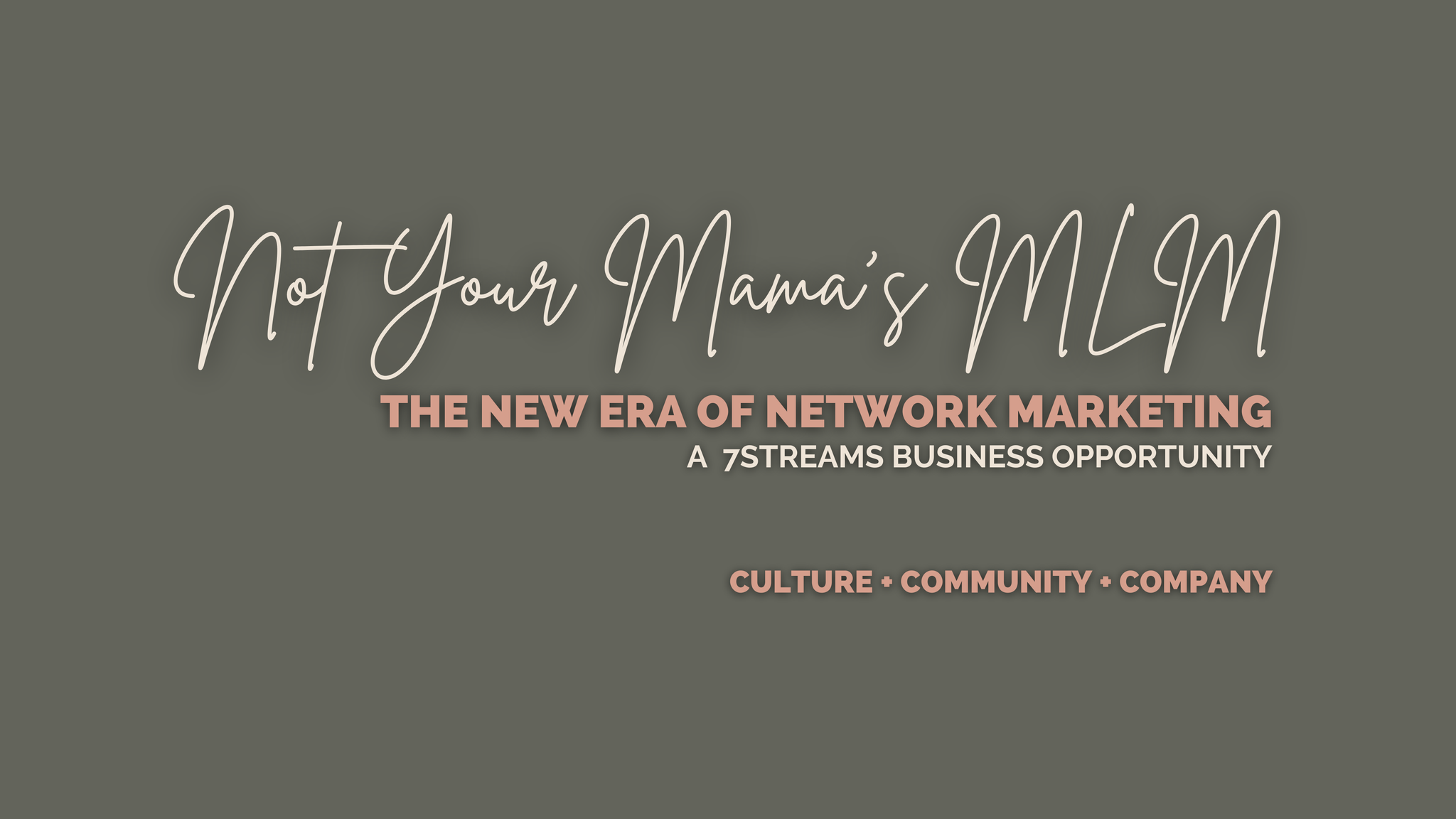 Not Your Mama's MLM - The New Era of Network Marketing | Facebook