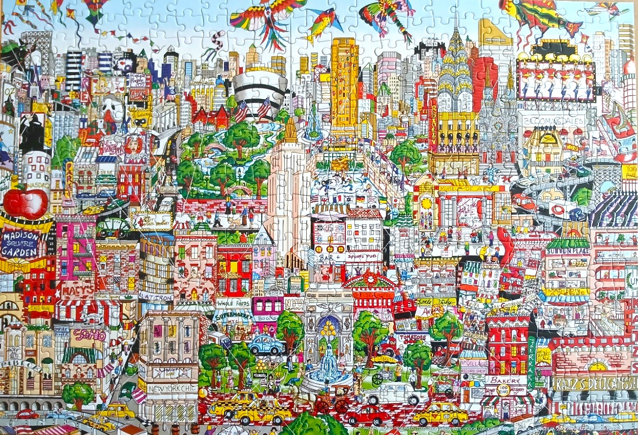 Charles Fazzino's A Winter Visit to the Big Apple puzzle review
