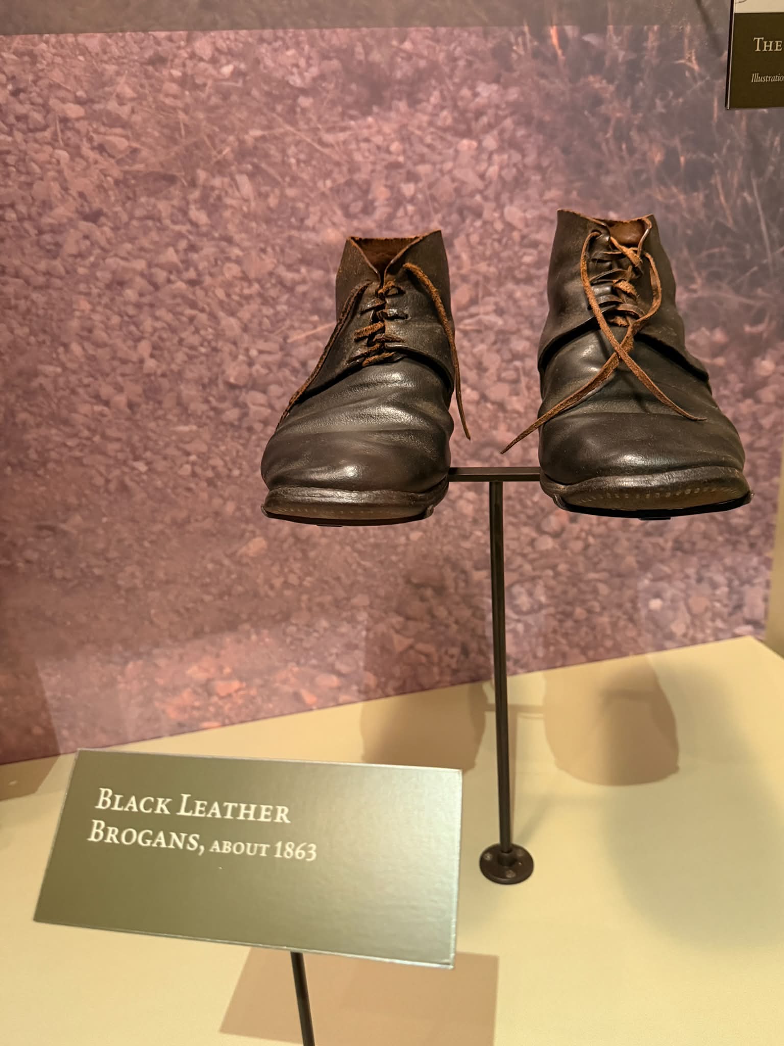 Black leather brogans were the standard-issue footwear for