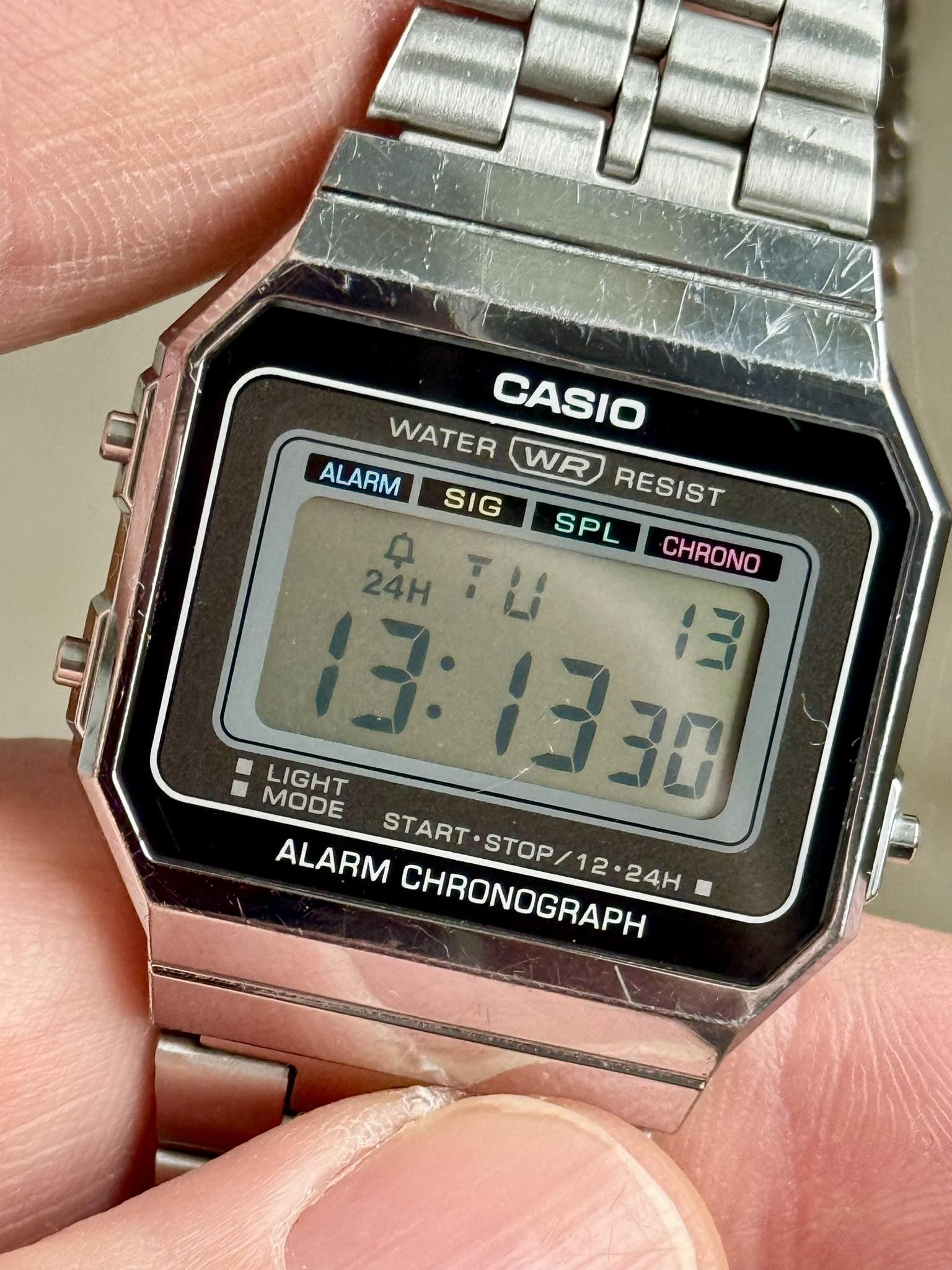 Casio W34 not bad for 40 odd years old CASIO ALARM CHRONOGRAPH
