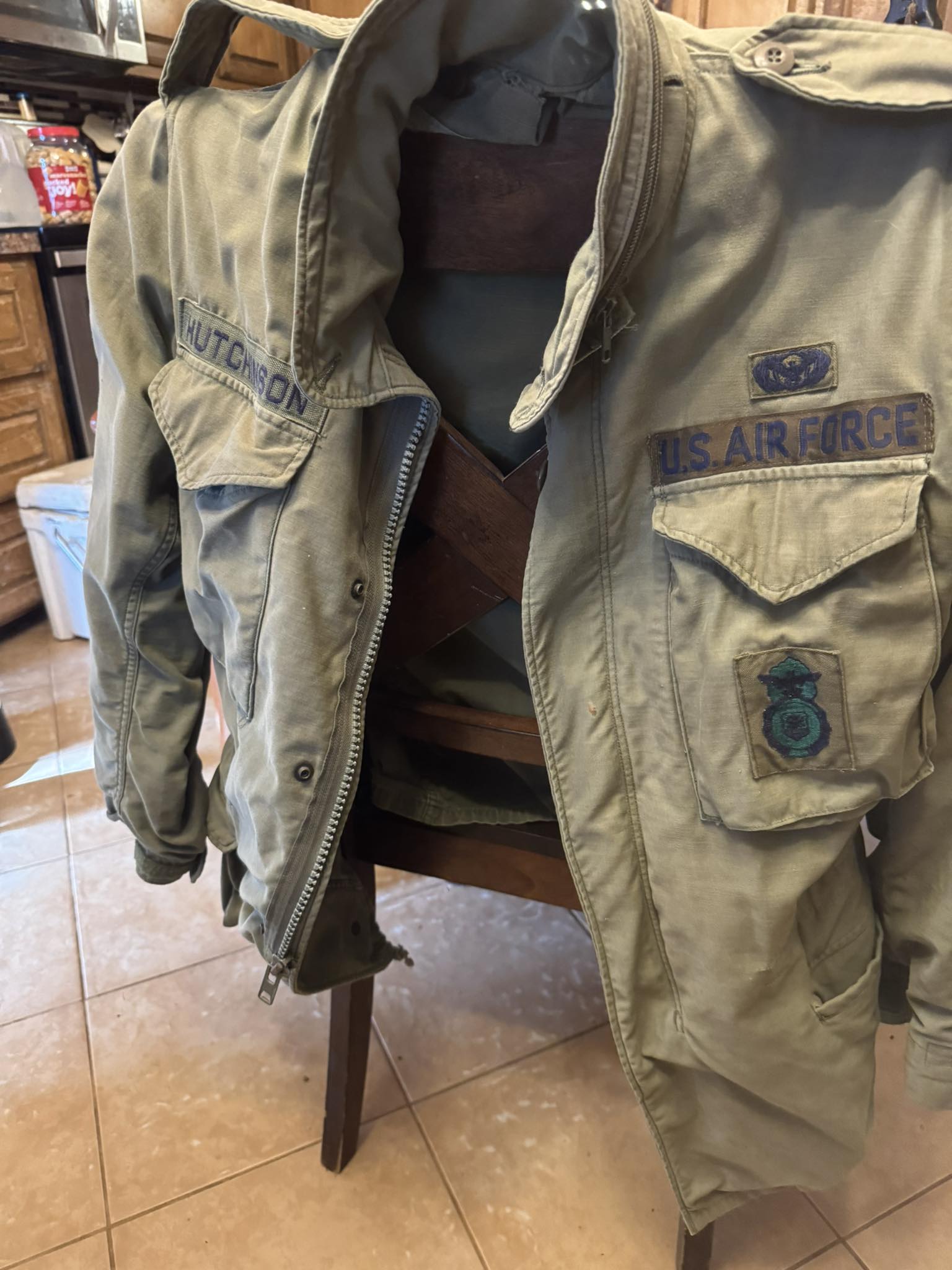 Vintage fatigue jacket from basic training