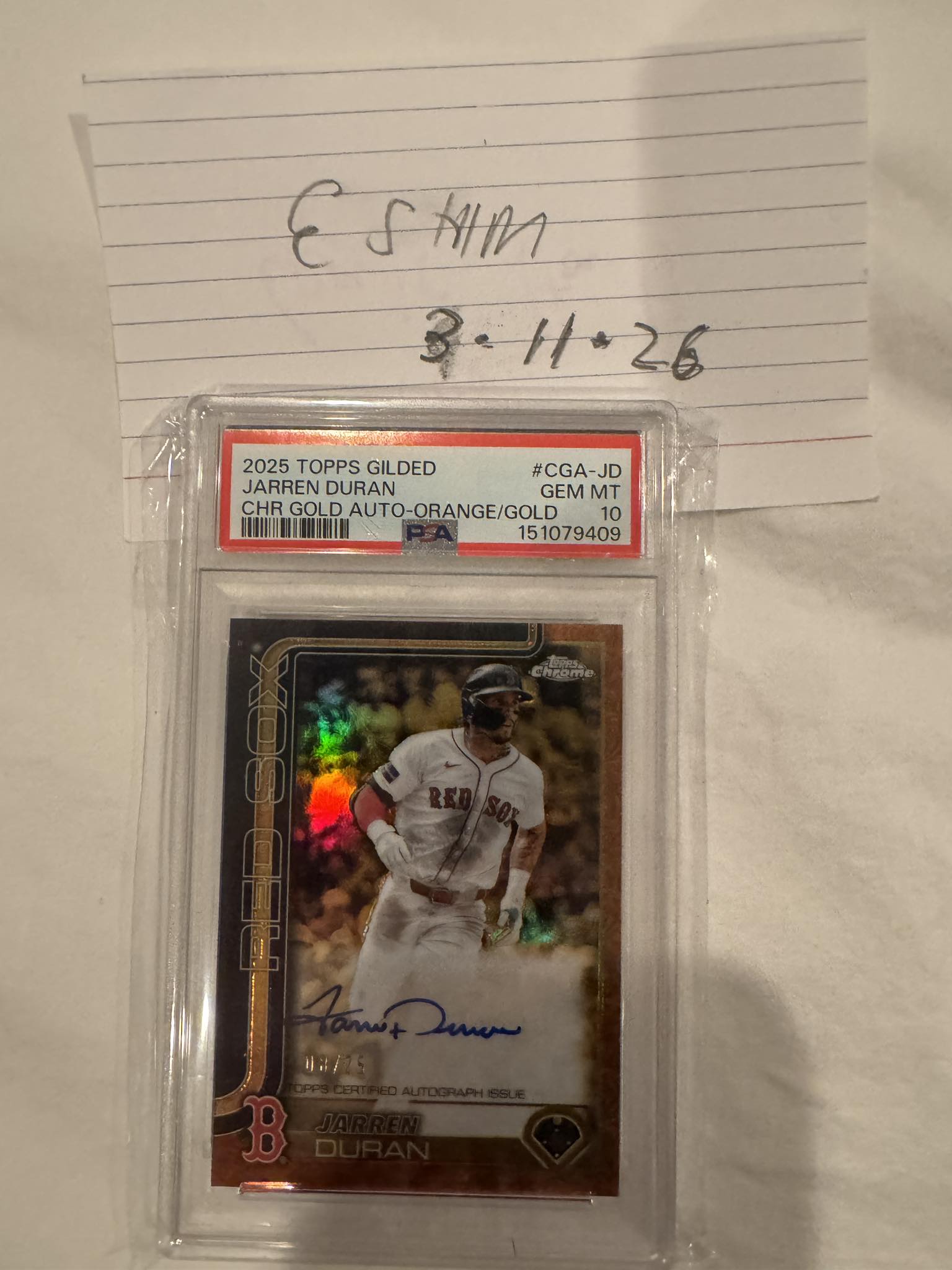 2025 topps gilded auto baseball card for sale